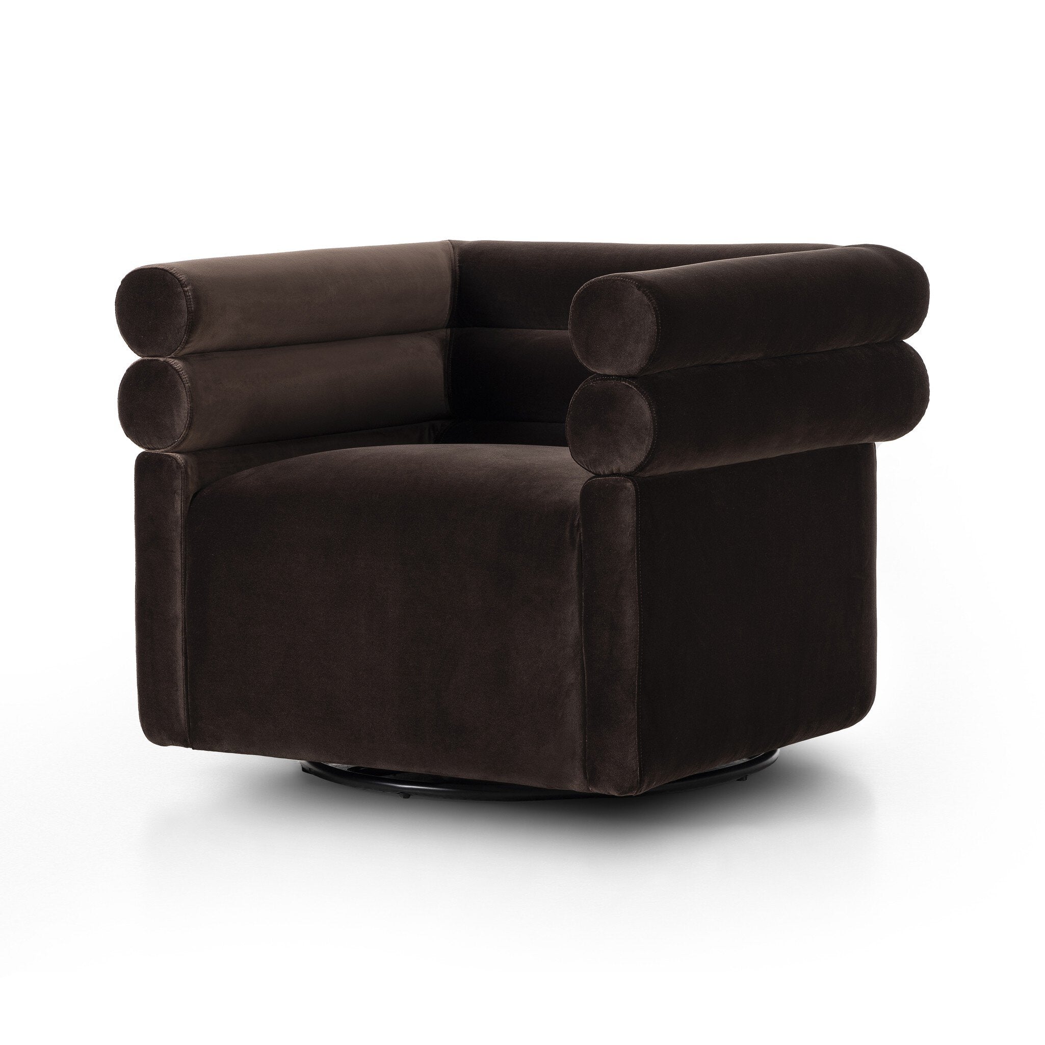 Four Hands Evie Swivel Chair — Surrey Cocoa