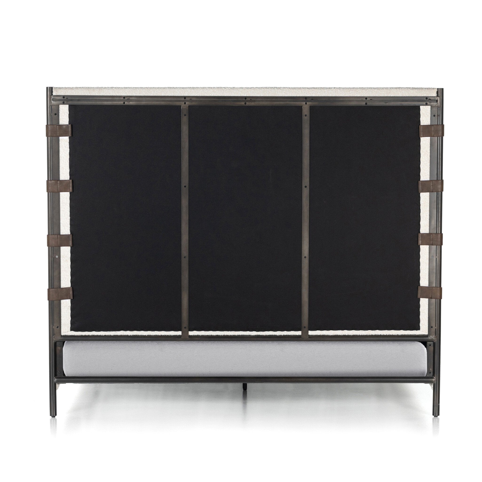 Four Hands Anderson Bed — Knoll Natural-Distressed Brown-Waxed Black (PC)-King