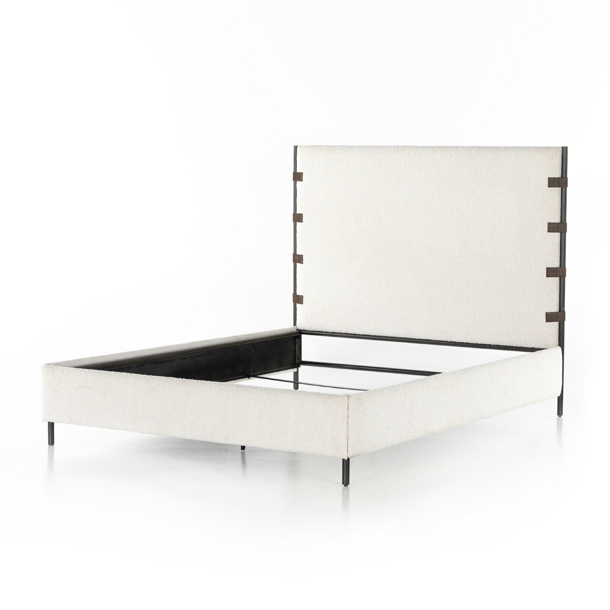 Four Hands Anderson Bed — Knoll Natural-Distressed Brown-Waxed Black (PC)-King