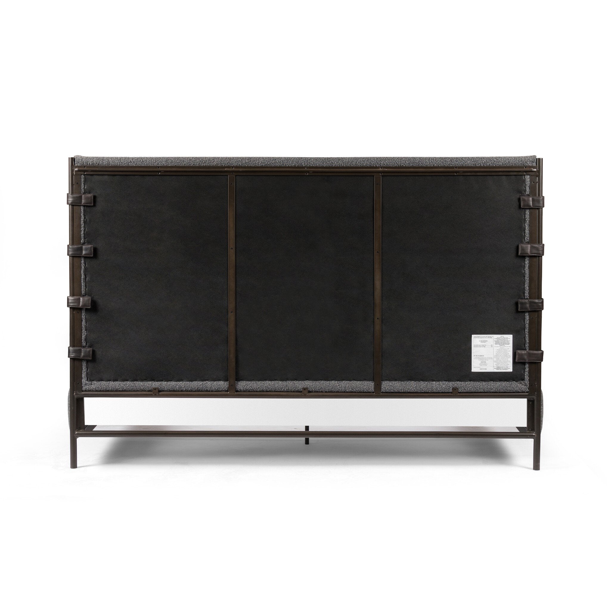 Four Hands Anderson Bed — Knoll Charcoal-Distressed Black-Waxed Black (PC)-King