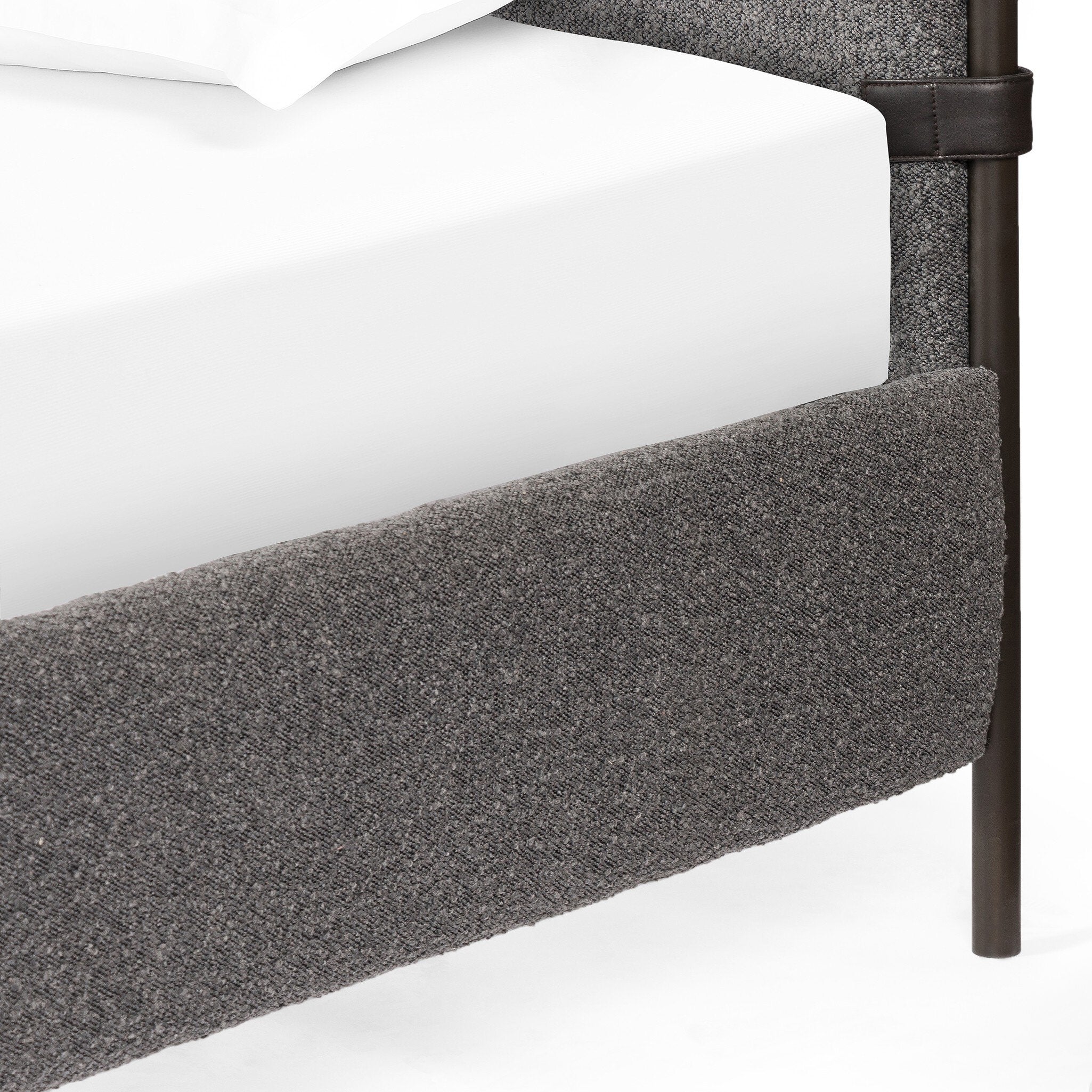 Four Hands Anderson Bed — Knoll Charcoal-Distressed Black-Waxed Black (PC)-King