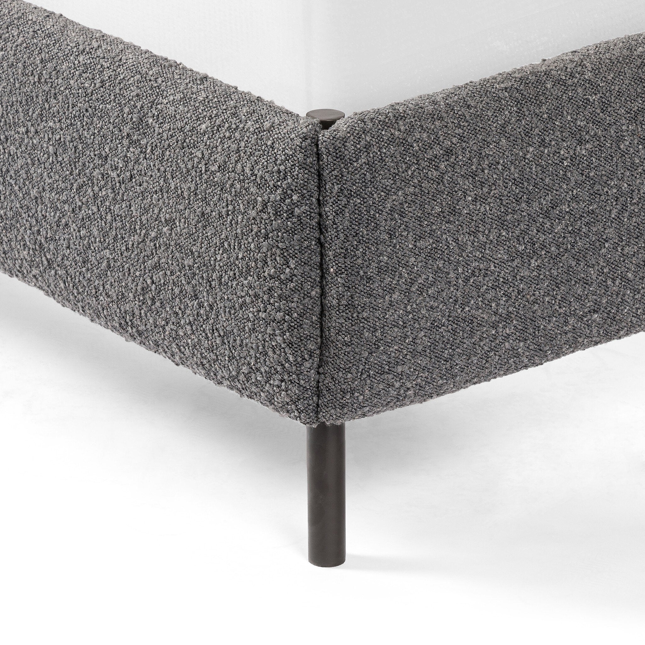 Four Hands Anderson Bed — Knoll Charcoal-Distressed Black-Waxed Black (PC)-King