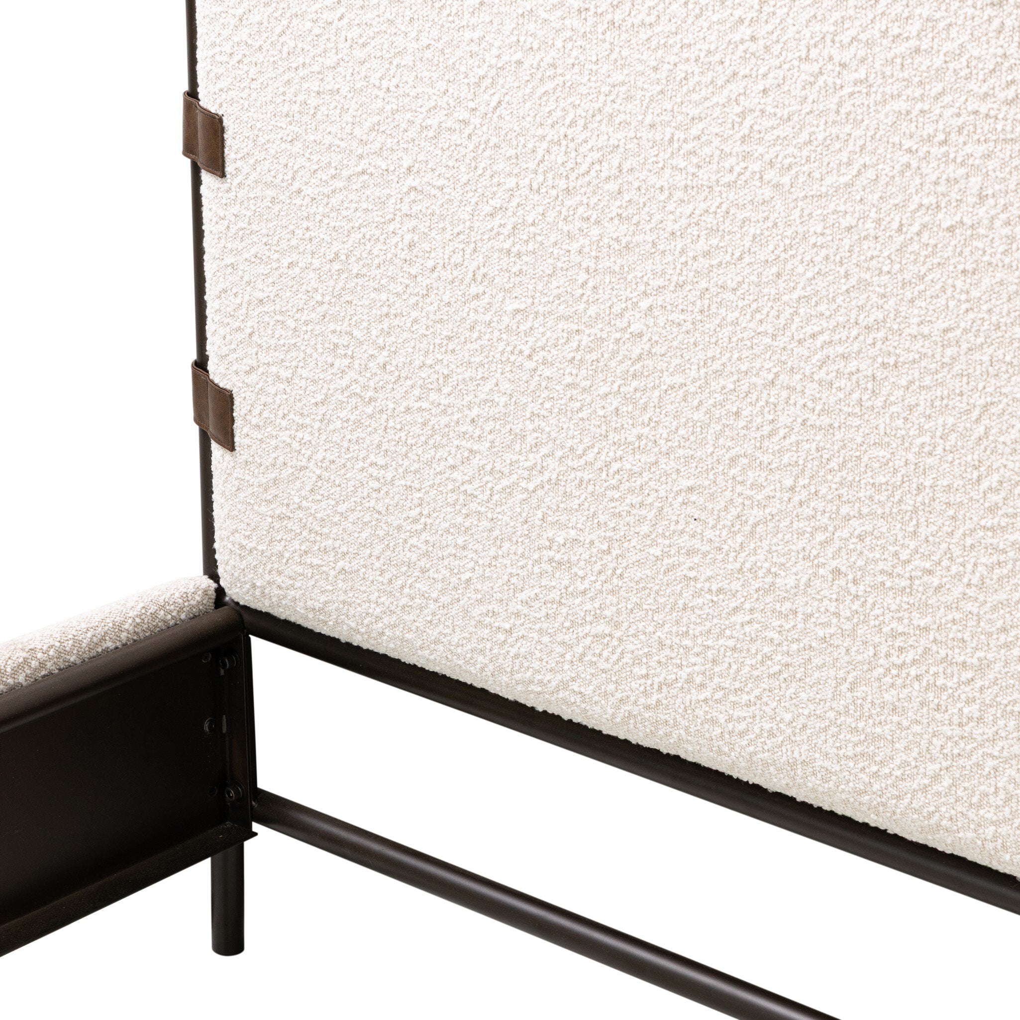 Four Hands Anderson Bed — Knoll Natural-Distressed Brown-Waxed Black (PC)-Cal King