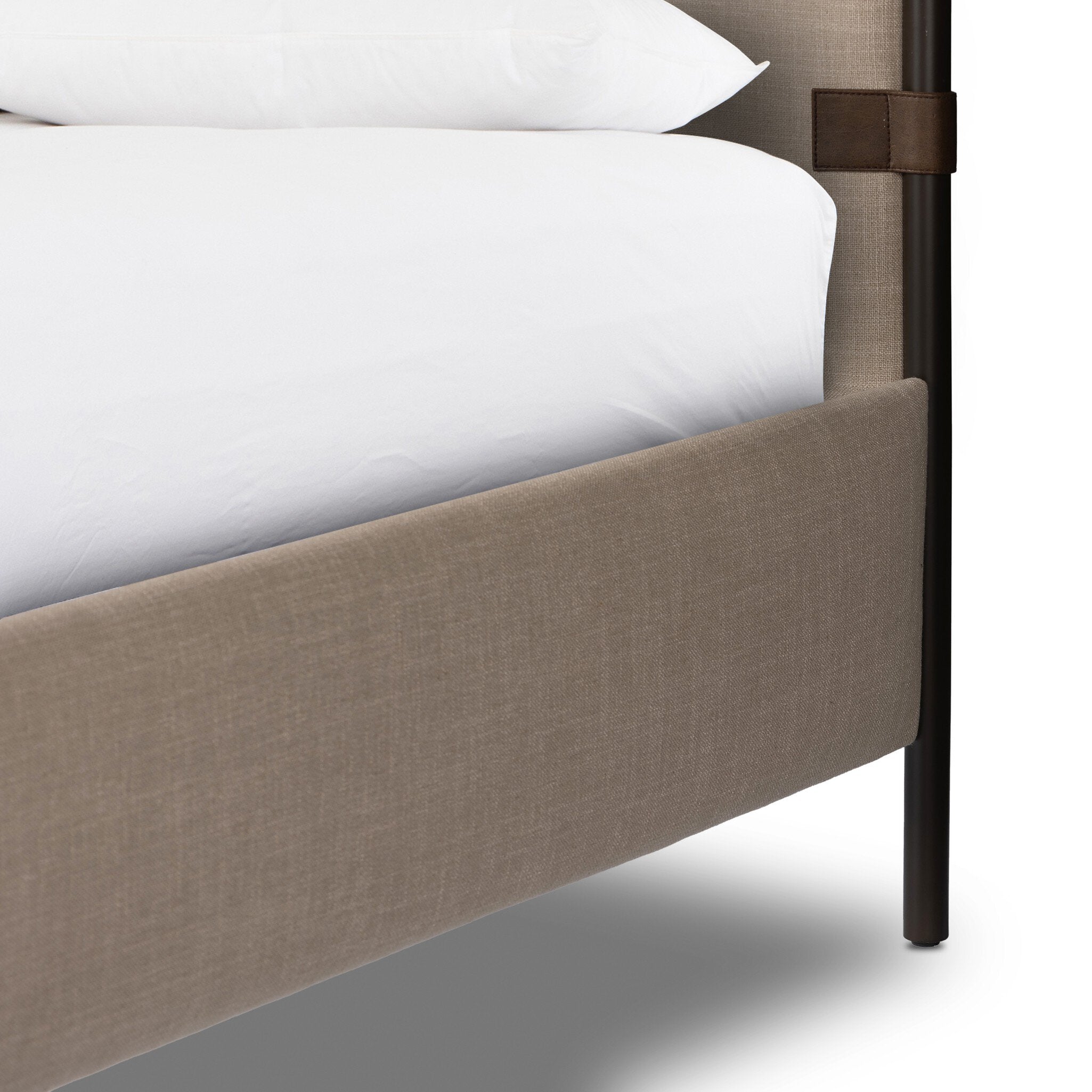 Four Hands Anderson Bed — Palm Ecru-Distressed Brown-Waxed Black (PC)-King