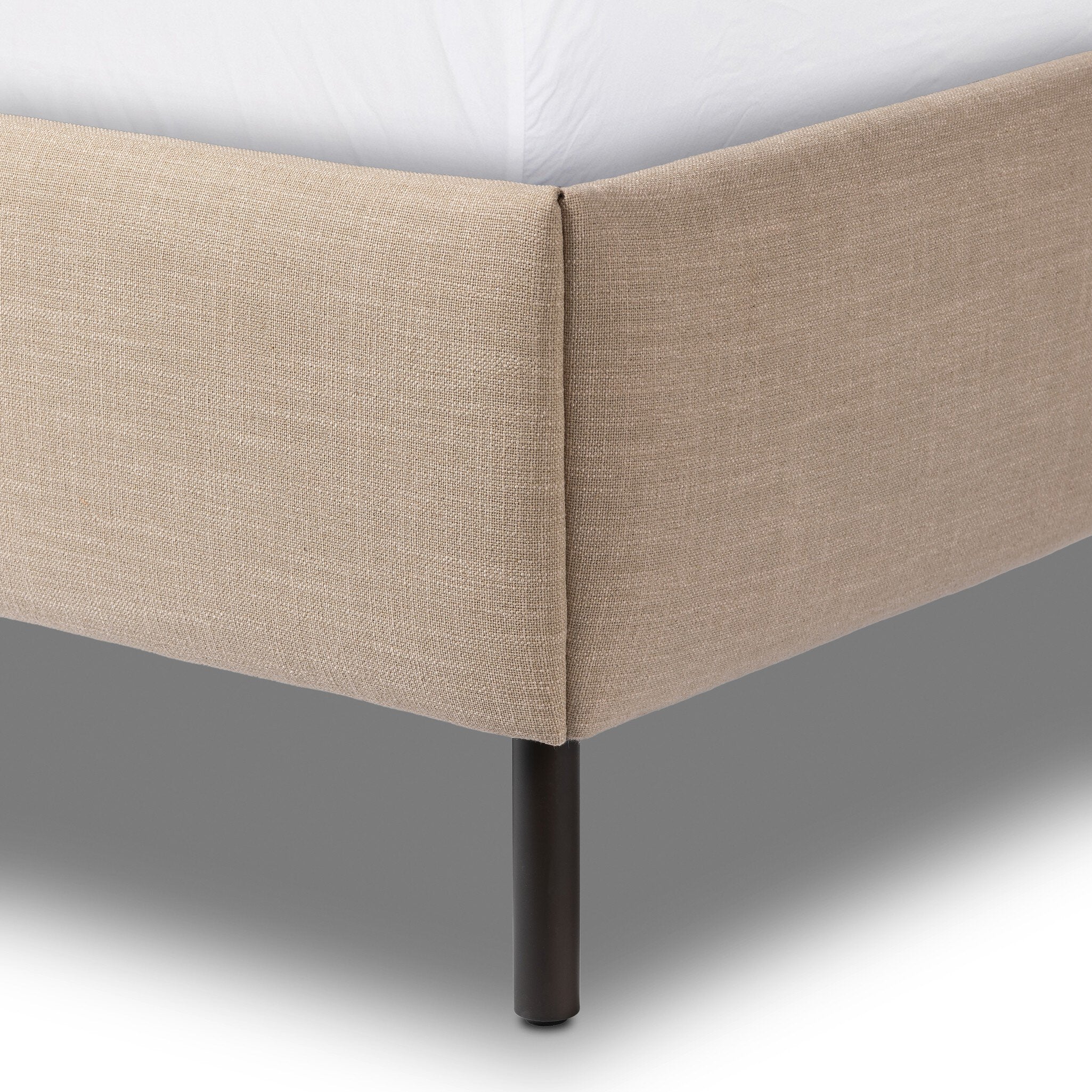 Four Hands Anderson Bed — Palm Ecru-Distressed Brown-Waxed Black (PC)-King