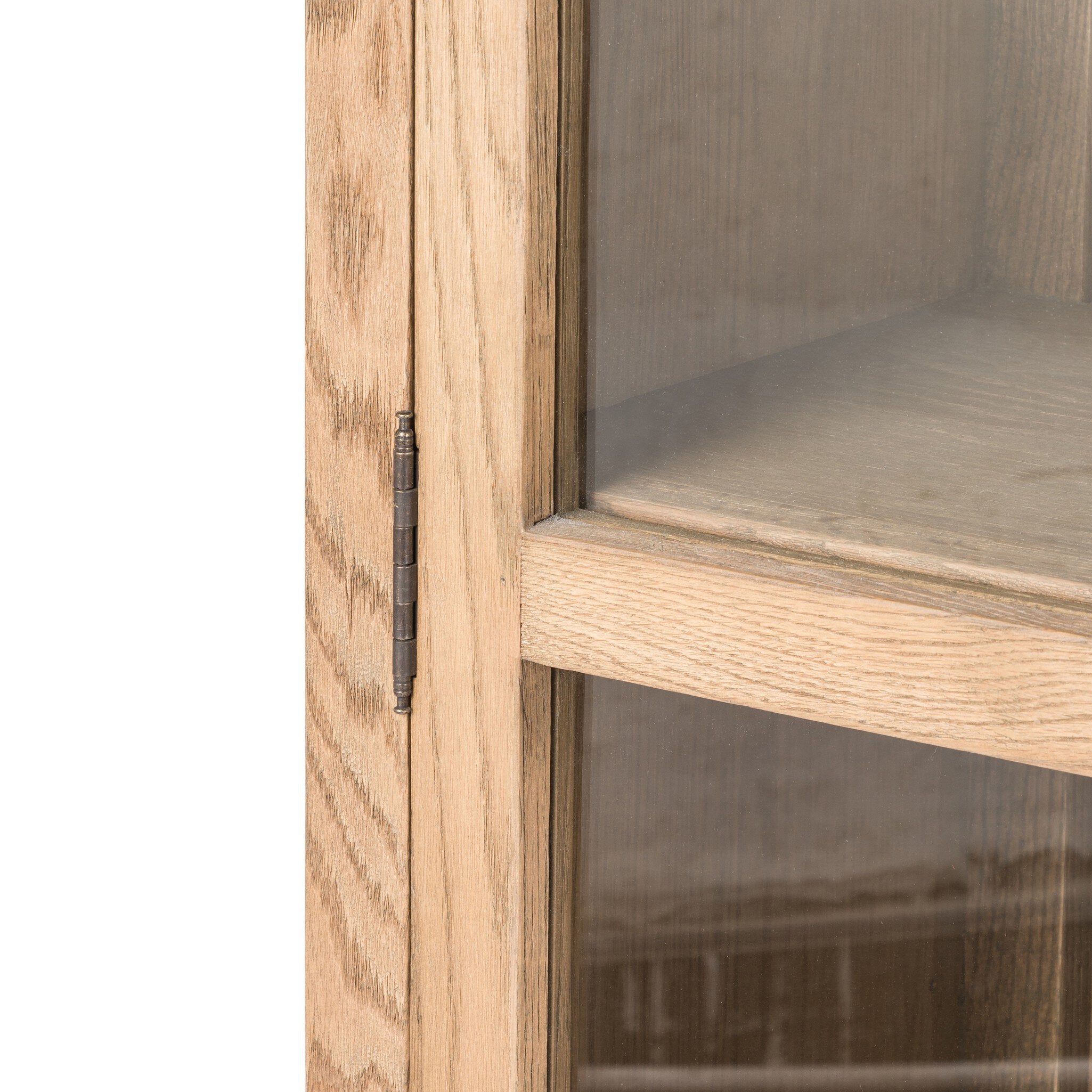 Four Hands Tolle Cabinet — Worn Brass-Drifted Oak Solid-Drifted Oak Veneer