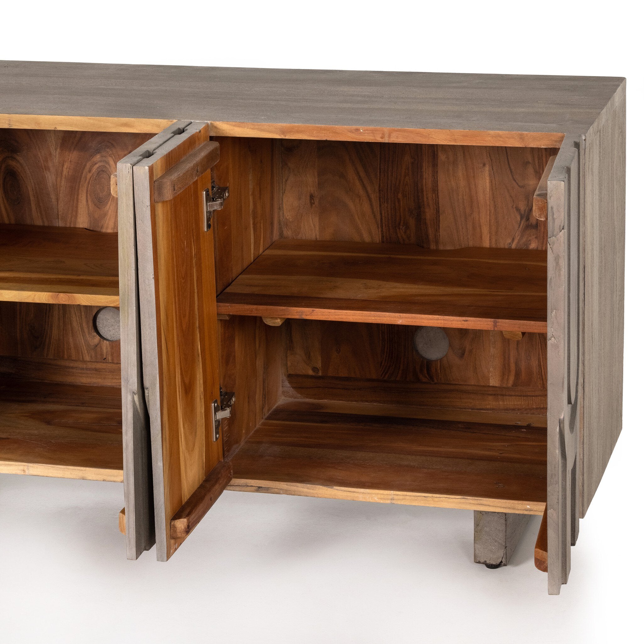Four Hands Rivka Media Console — Aged Grey