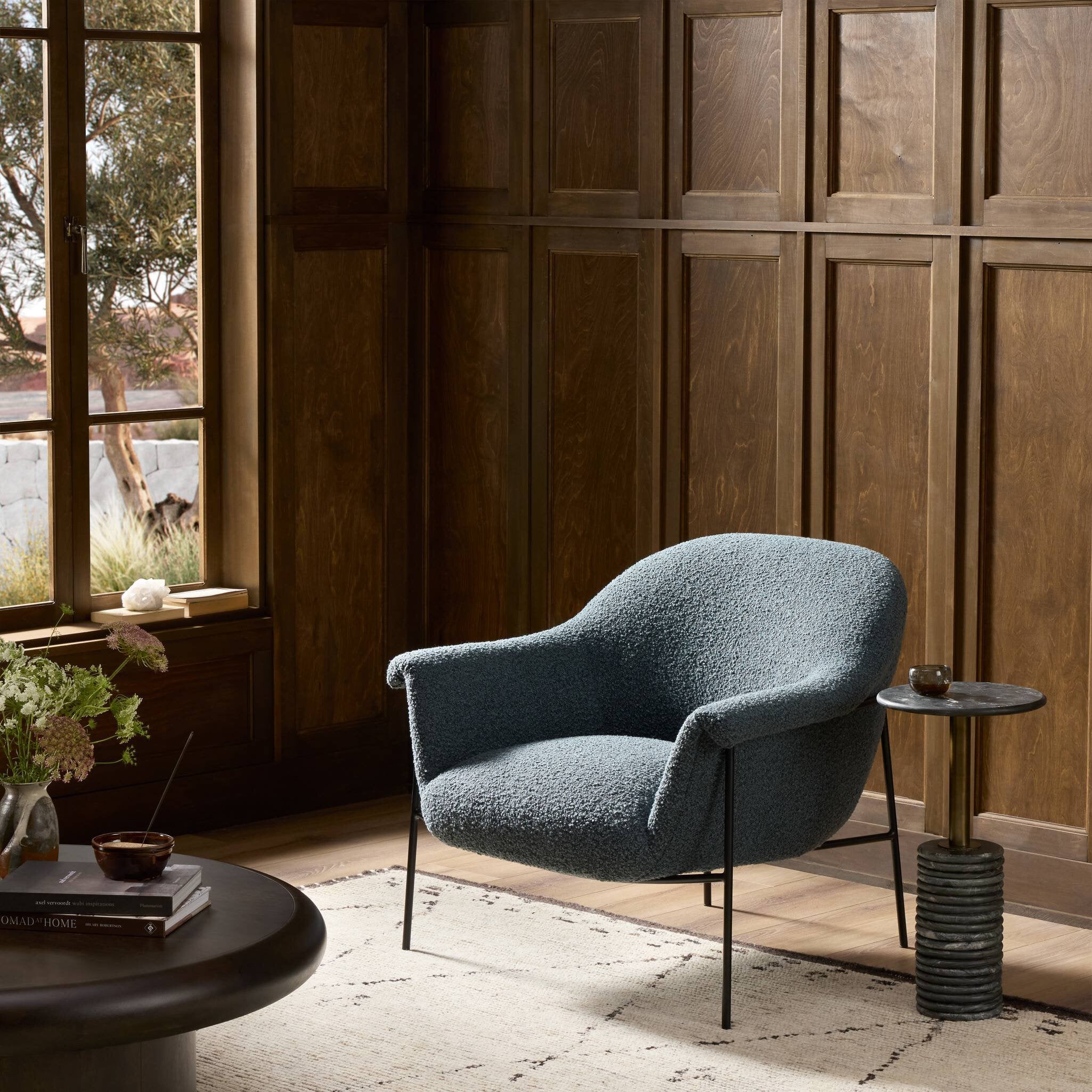 Four Hands Suerte Chair — Knoll Sky-Matte Ebony
