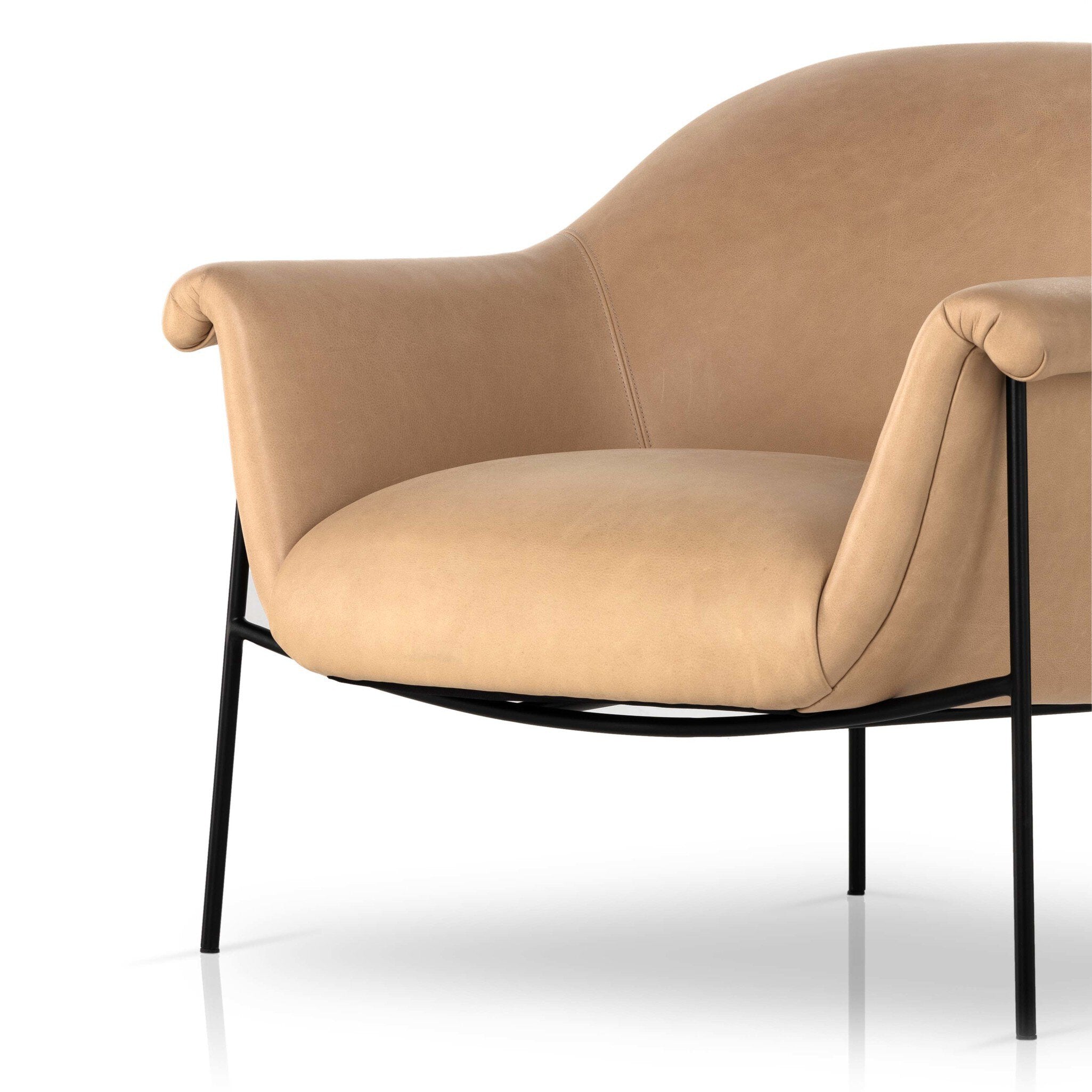 Four Hands Suerte Chair — Palermo Nude-Matte Ebony