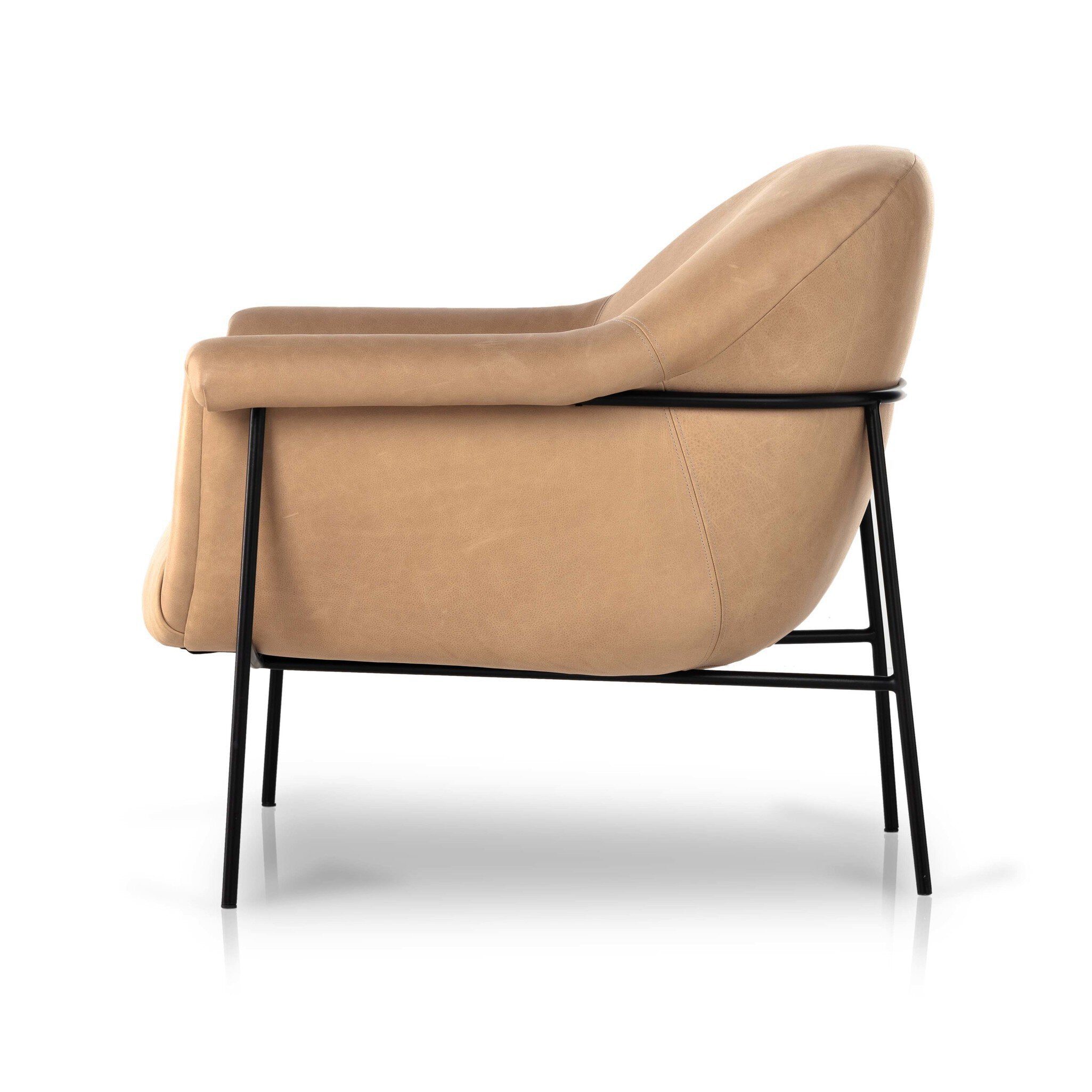 Four Hands Suerte Chair — Palermo Nude-Matte Ebony