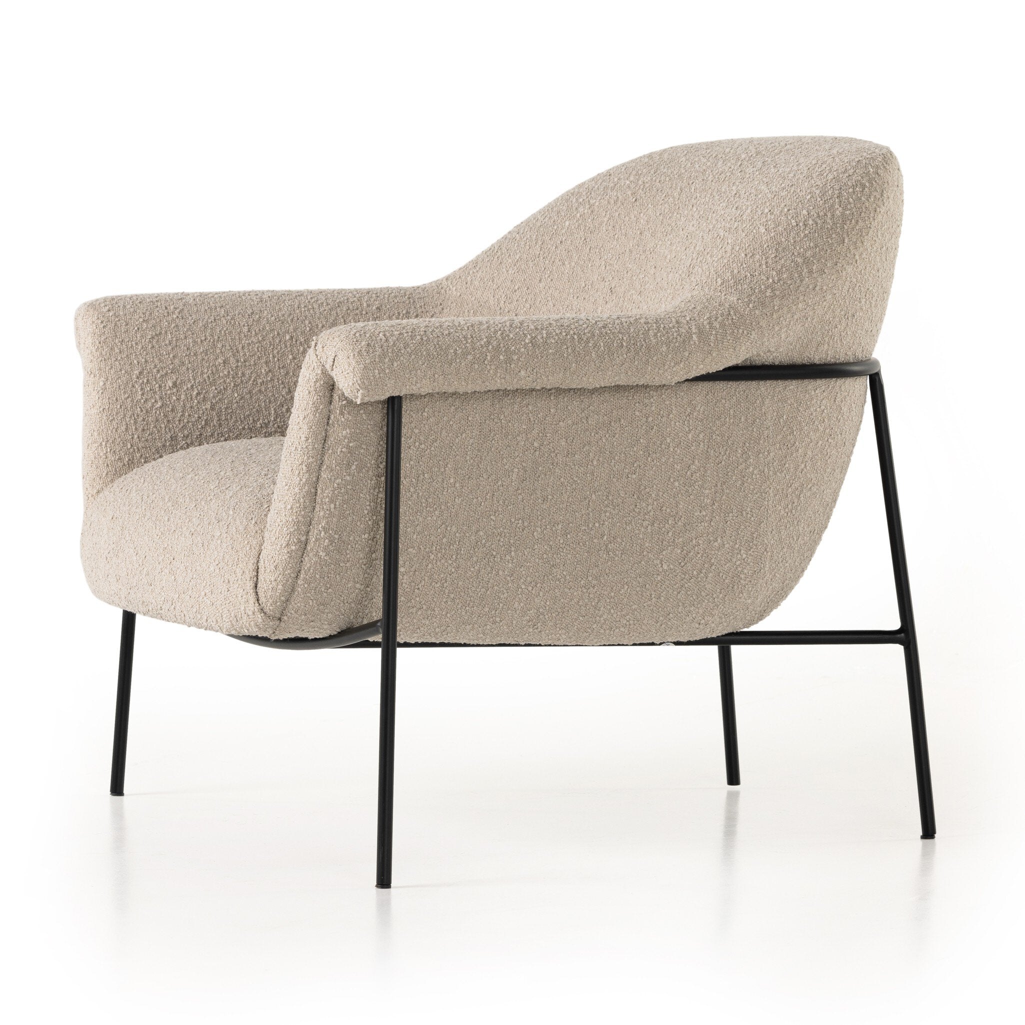 Four Hands Suerte Chair — Knoll Sand-Matte Ebony