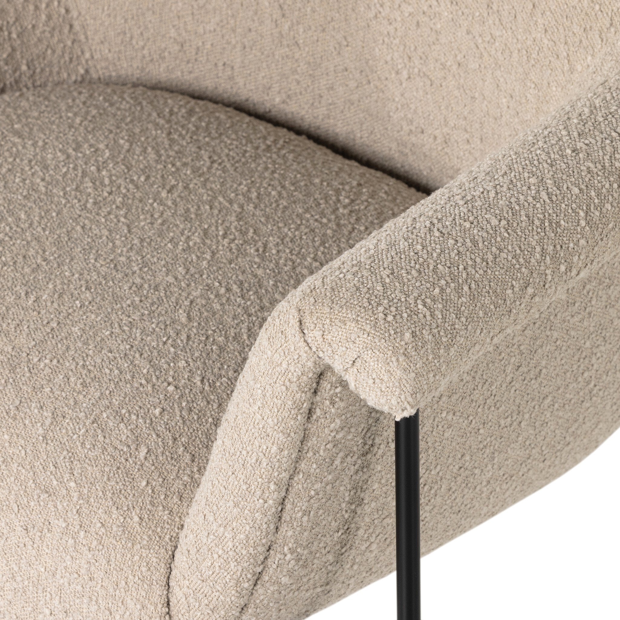 Four Hands Suerte Chair — Knoll Sand-Matte Ebony