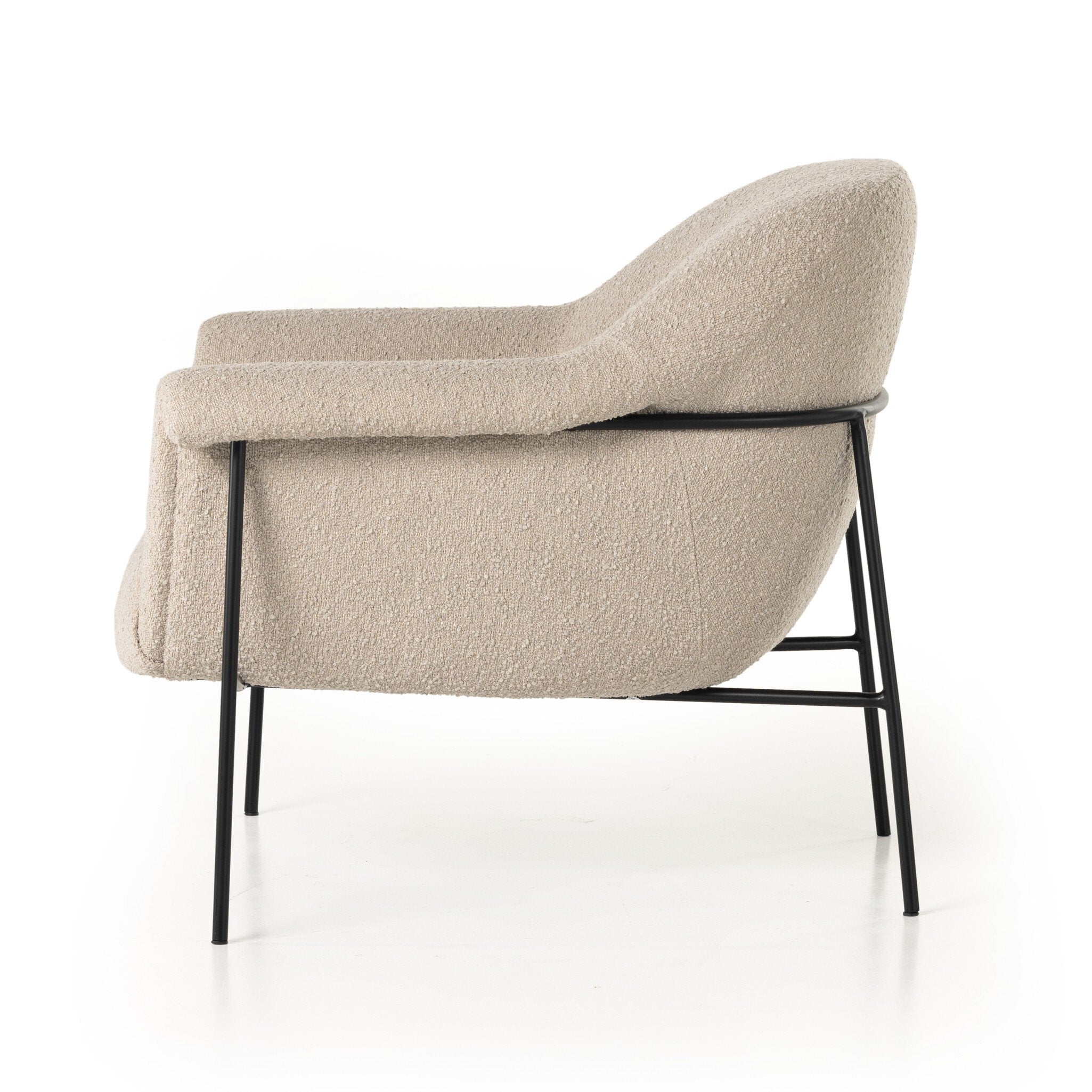 Four Hands Suerte Chair — Knoll Sand-Matte Ebony