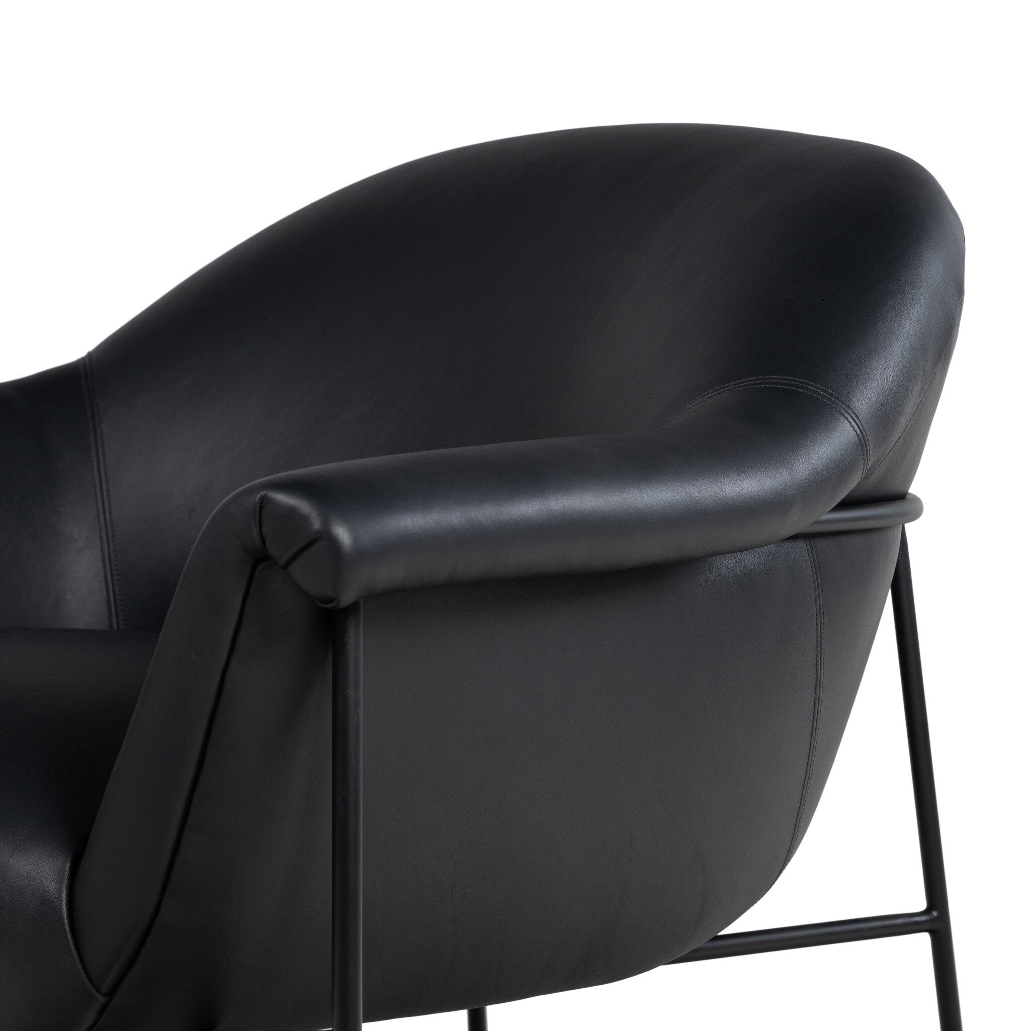 Four Hands Suerte Chair — Carson Black-Matte Ebony
