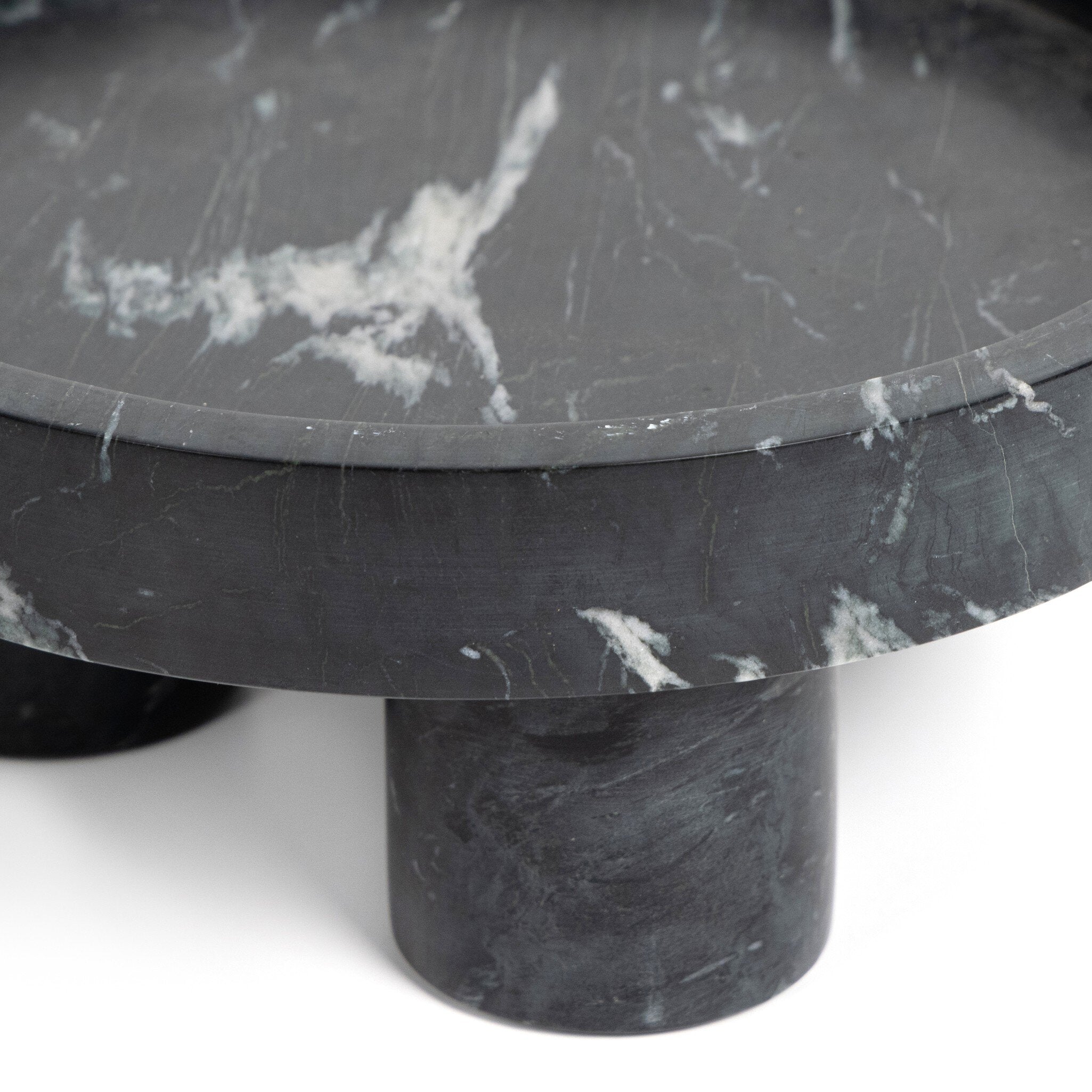 Four Hands Kanto Bowls, Set Of 2 — Black Marble-Antique White Marble