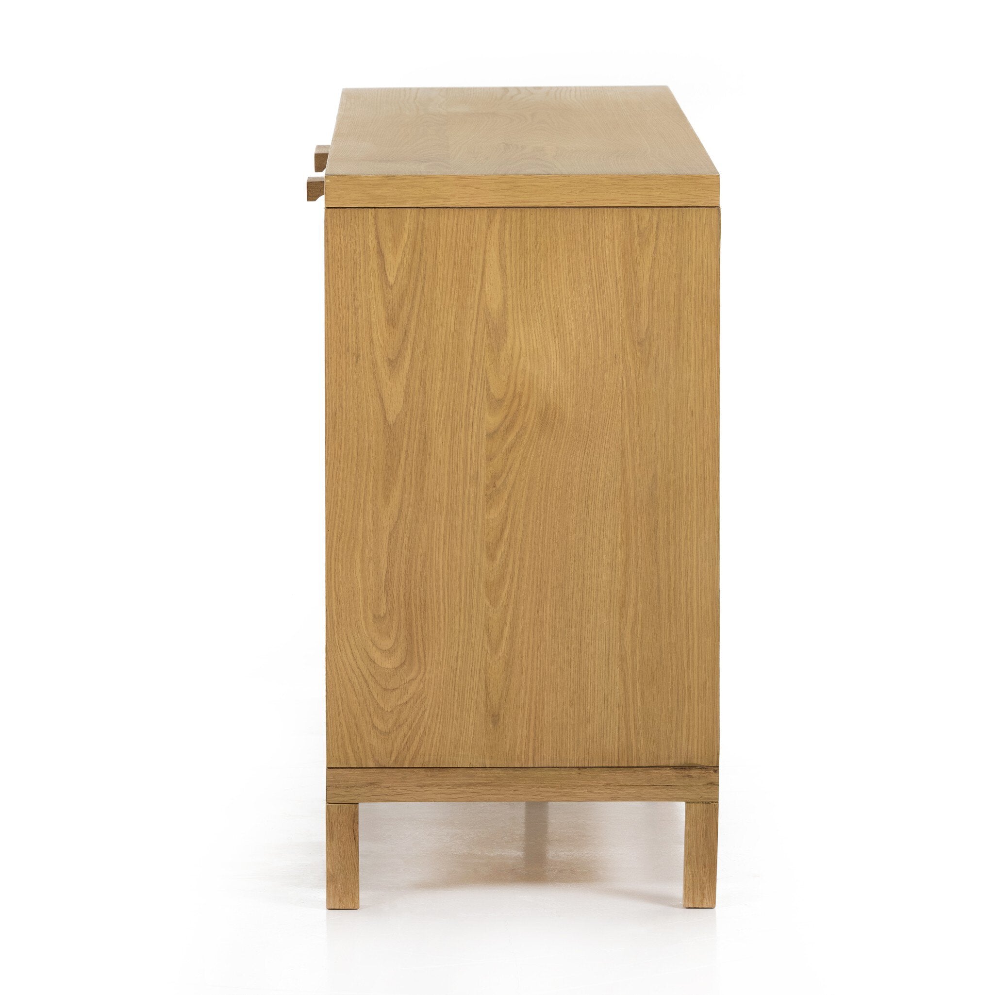 Four Hands Allegra Sideboard — Honey Oak Veneer-Honey Oak-Light Natural Cane