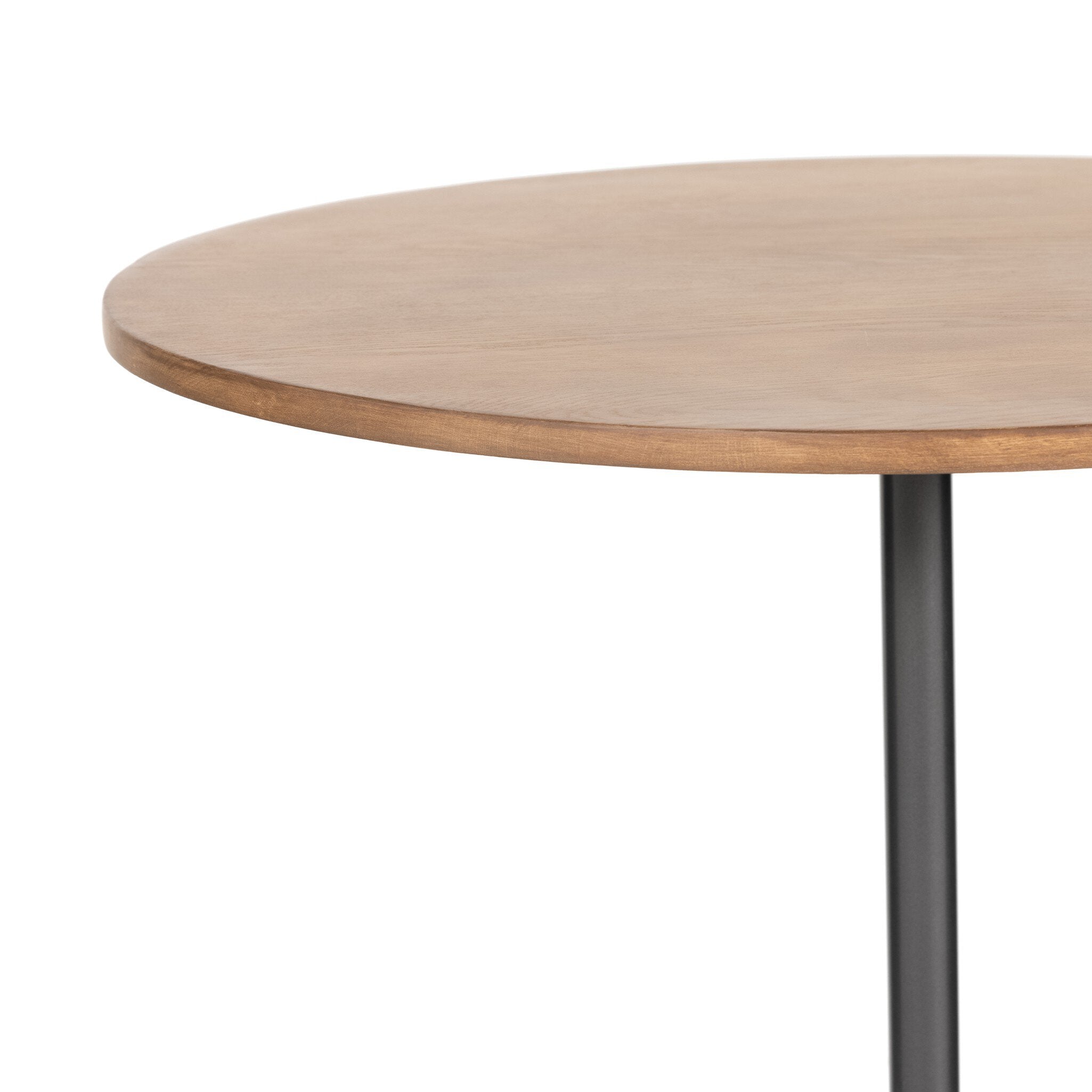 Four Hands Faye Bar + Counter Table — Dark Natural Oak-Antique White Marble-Dark Gunmetal-Counter