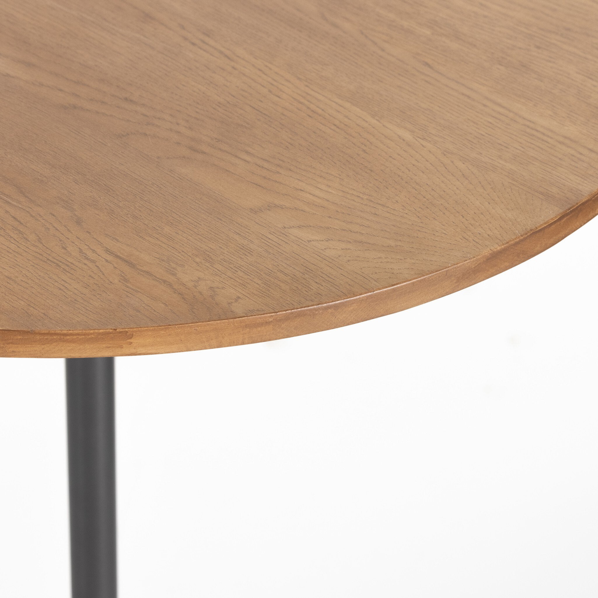 Four Hands Faye Bar + Counter Table — Dark Natural Oak-Antique White Marble-Dark Gunmetal-Bar