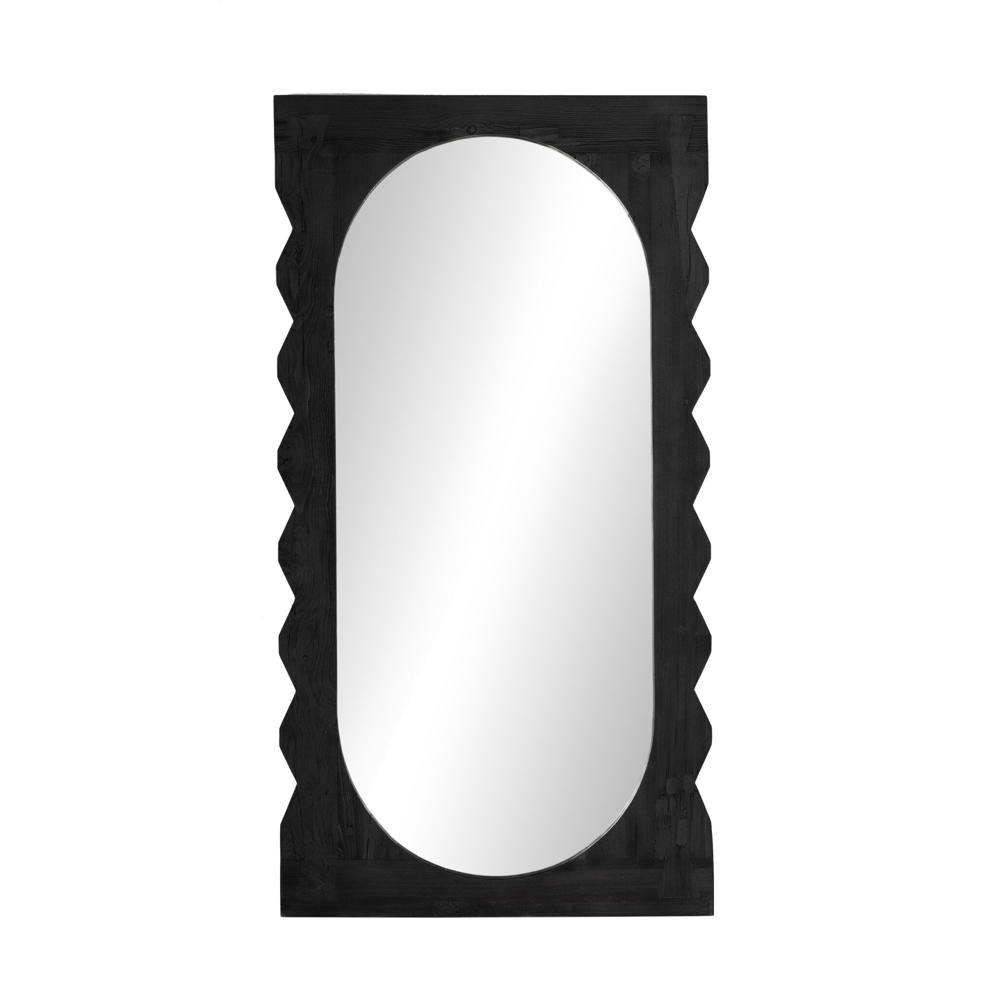 Four Hands Aldrik Mirror — Black Reclaimed Pine