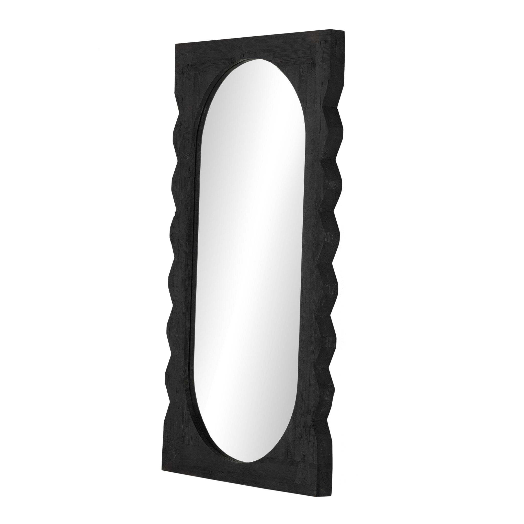 Four Hands Aldrik Mirror — Black Reclaimed Pine