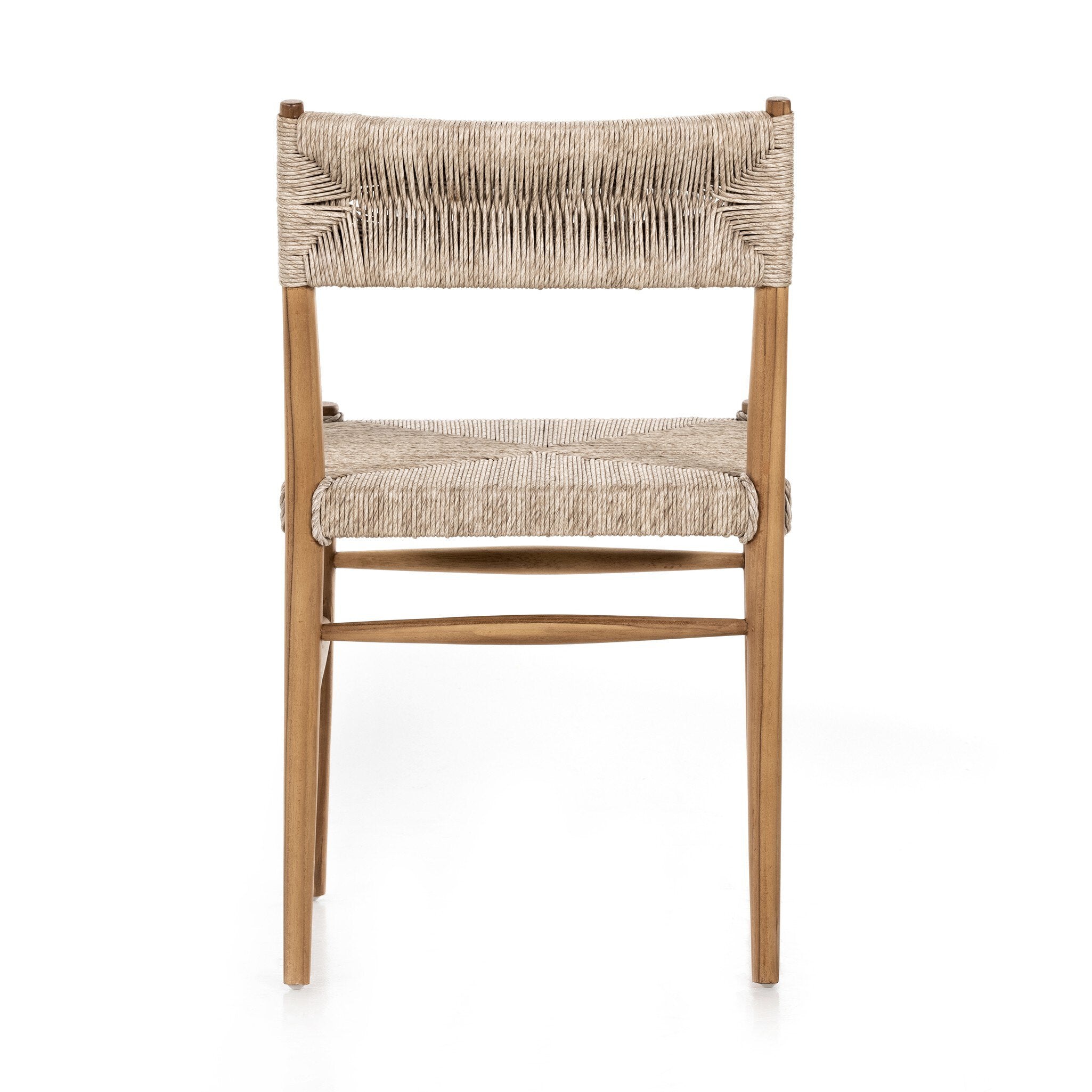 Four Hands Lomas Outdoor Dining Chair — Natural Teak-Vintage White