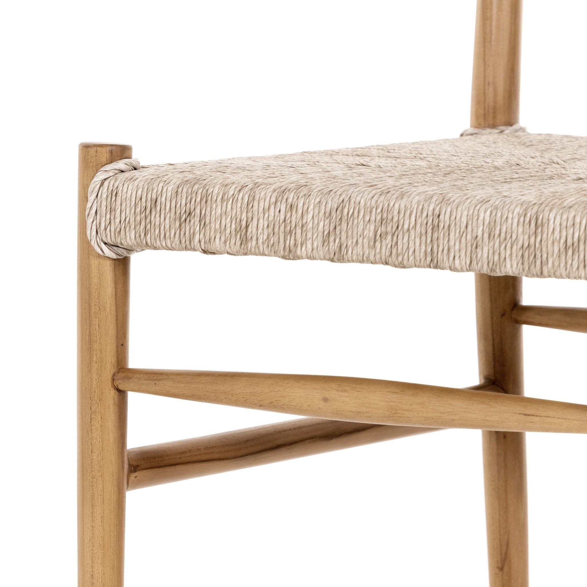 Four Hands Lomas Outdoor Dining Chair — Natural Teak-Vintage White