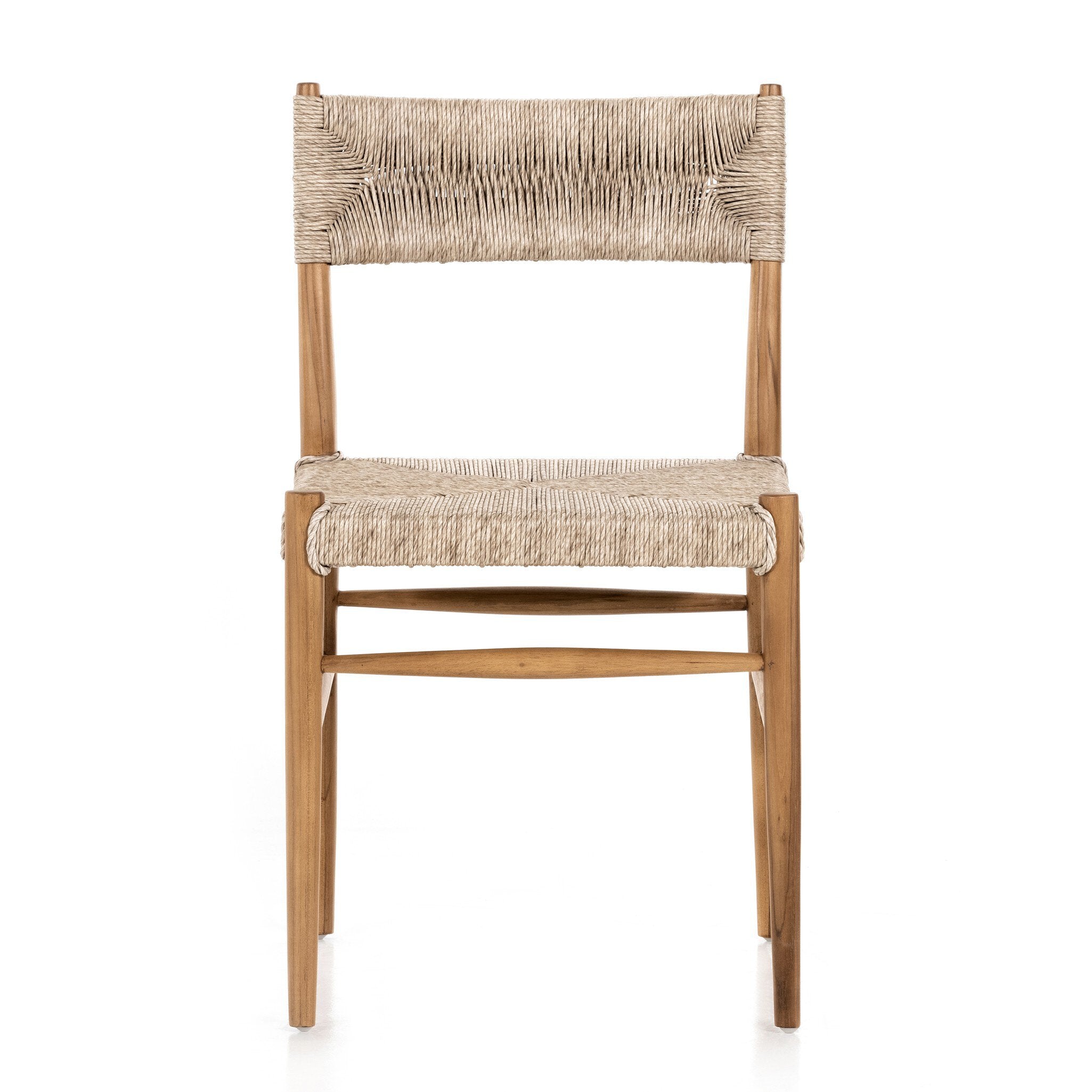Four Hands Lomas Outdoor Dining Chair — Natural Teak-Vintage White