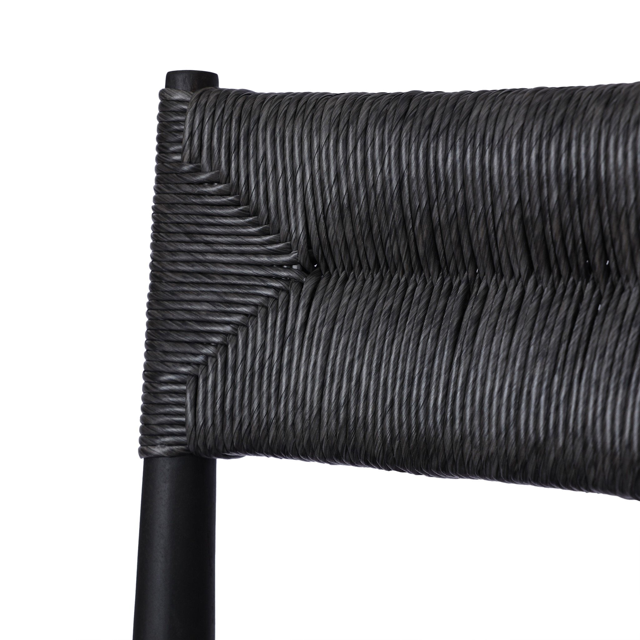 Four Hands Lomas Outdoor Dining Chair — Black Teak-Vintage Coal