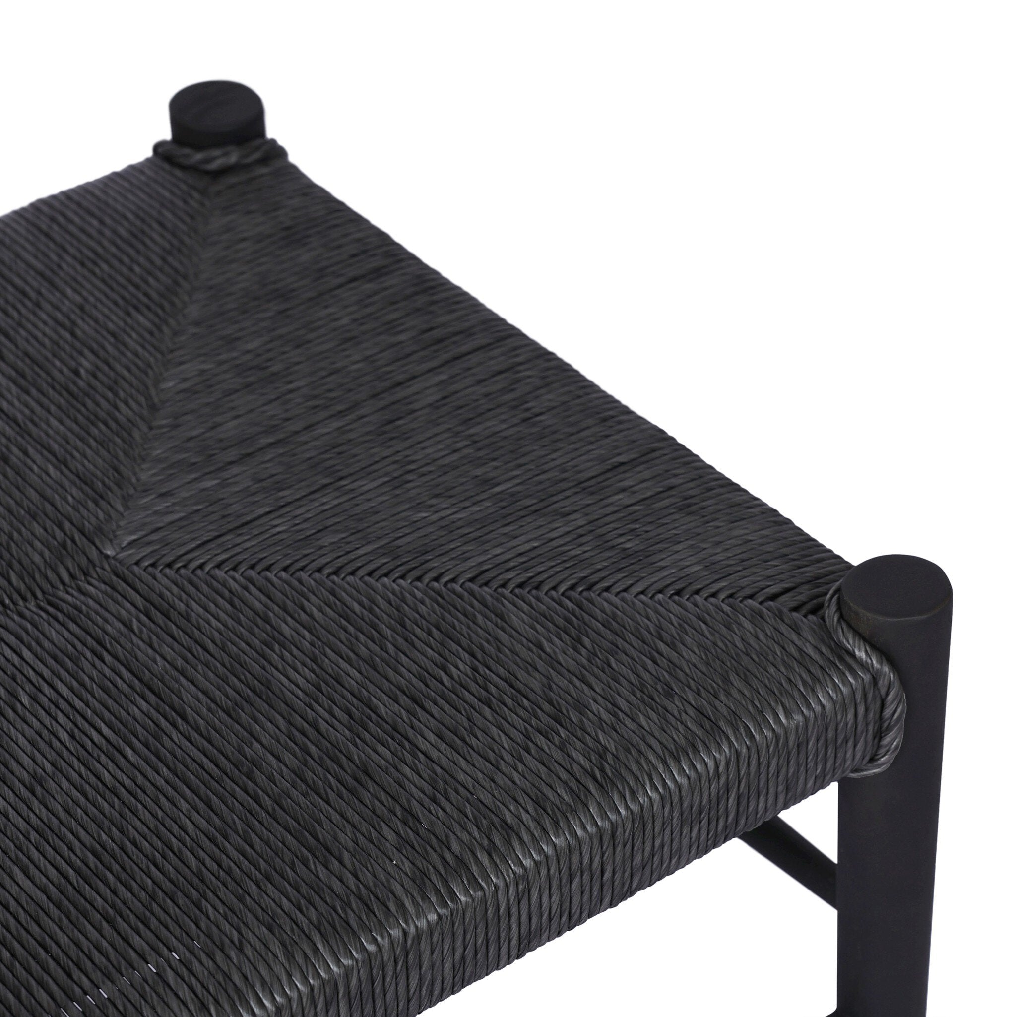 Four Hands Lomas Outdoor Dining Chair — Black Teak-Vintage Coal