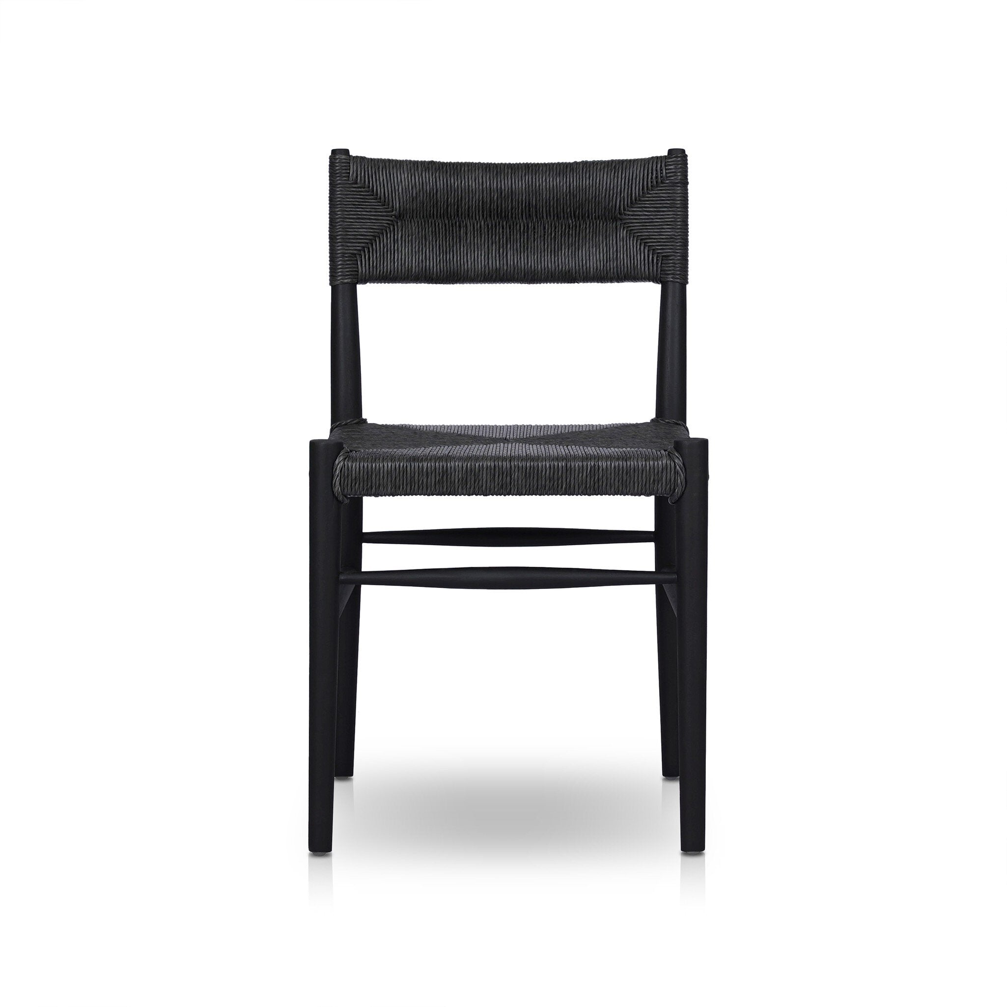 Four Hands Lomas Outdoor Dining Chair — Black Teak-Vintage Coal