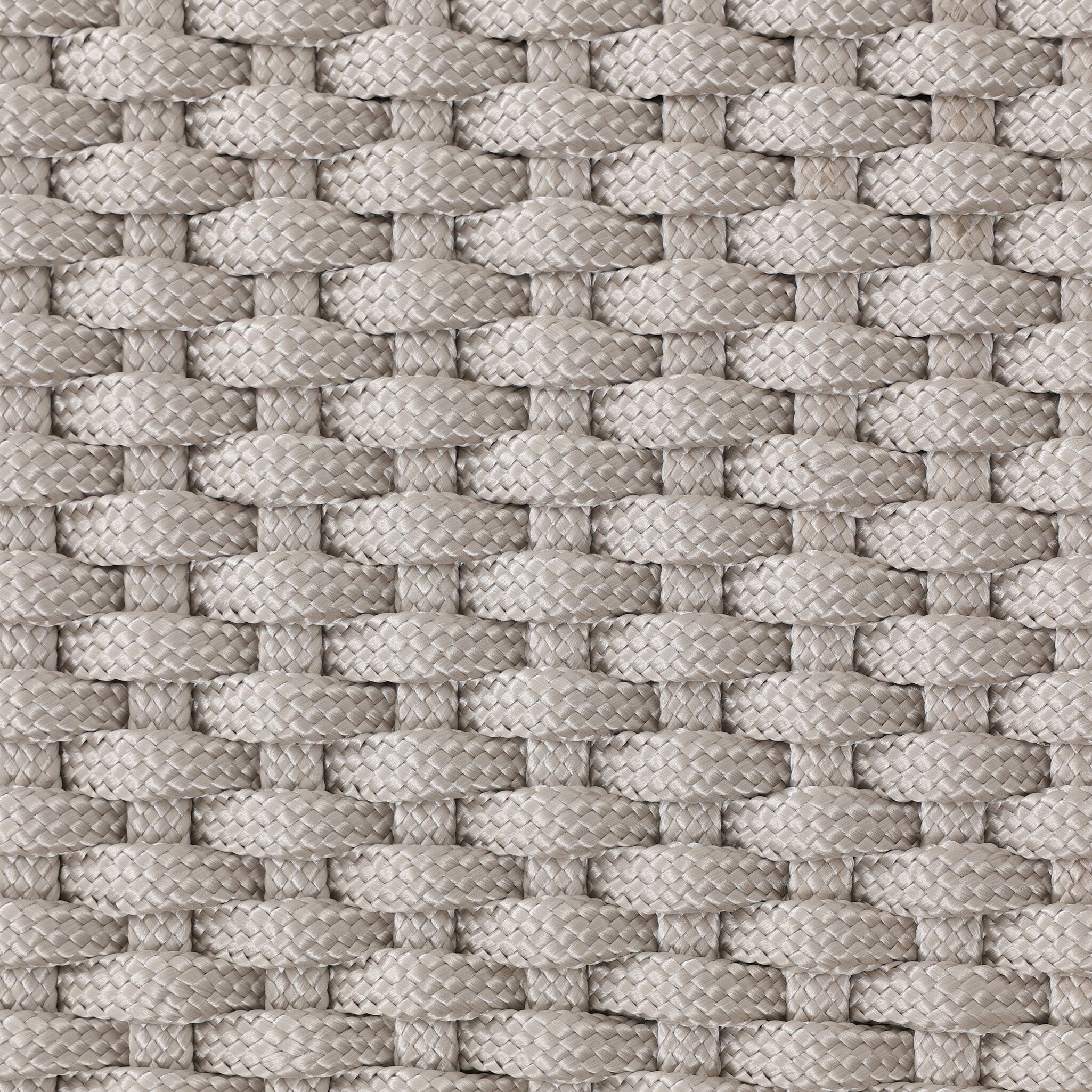 Four Hands Delano Outdoor Chaise — Washed Brown-FSC-Thick Grey Rope