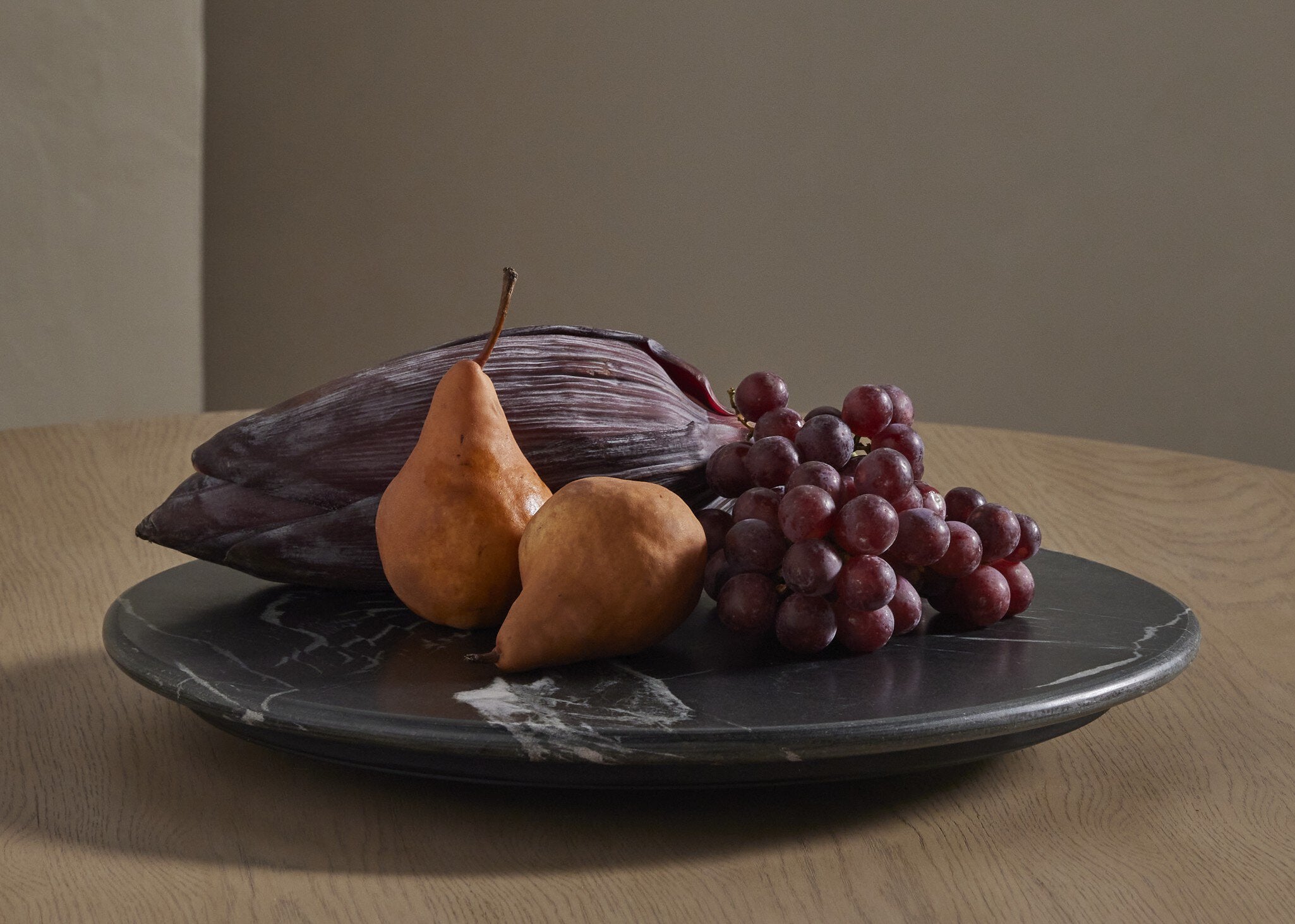 Four Hands Marble Lazy Susan — Black Marble-Dark Kettle Black