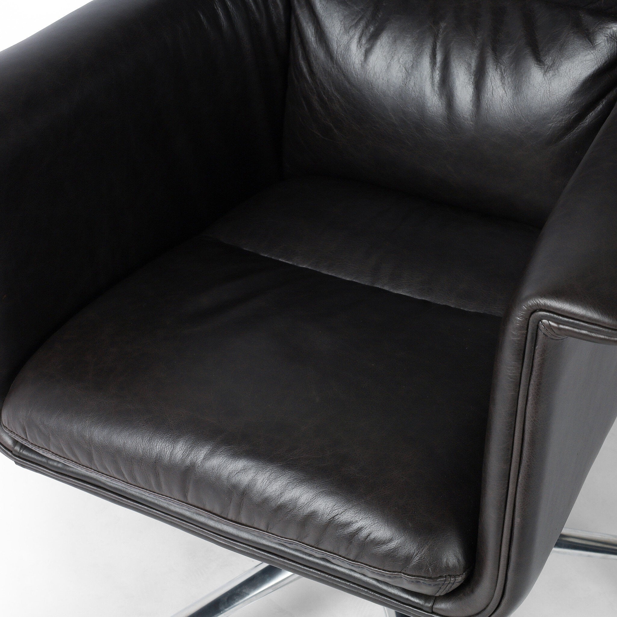 Four Hands Humphrey Desk Chair — Sonoma Black-Polished Aluminum