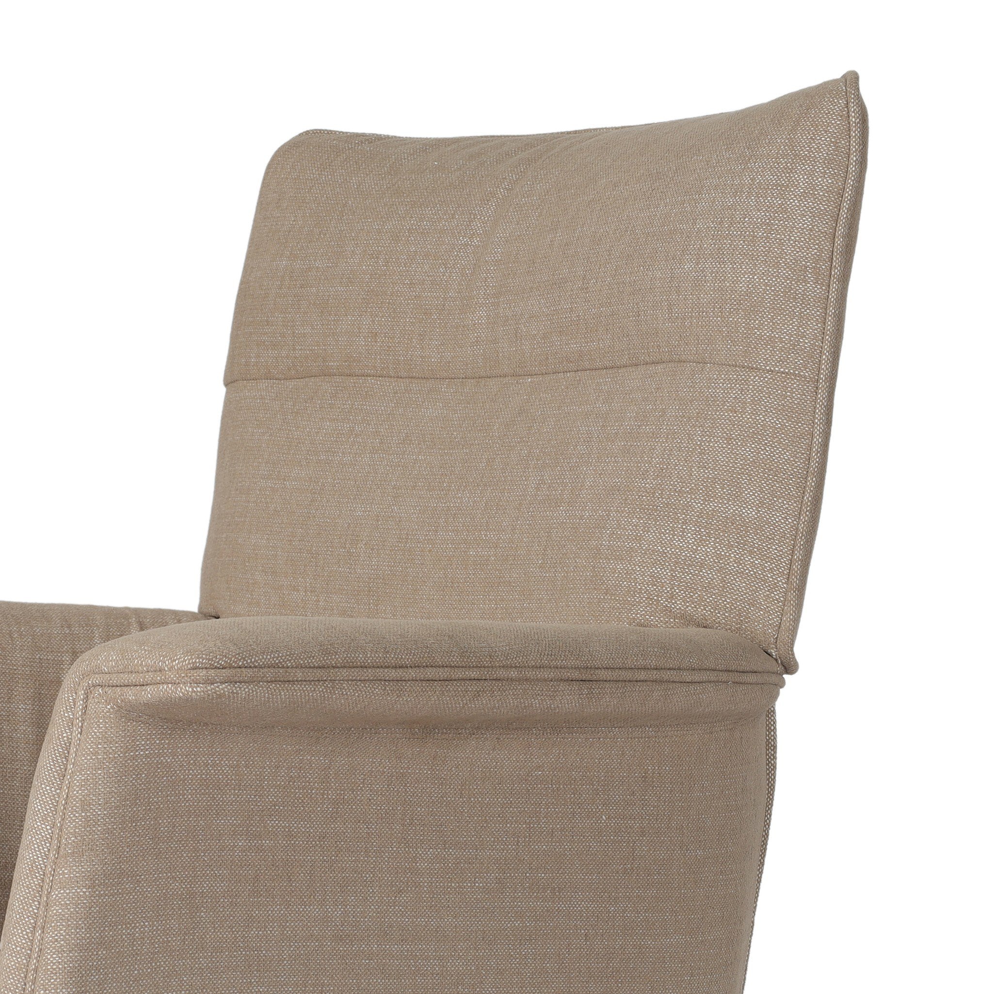 Four Hands Humphrey Desk Chair — Crypton Nomad Taupe-Polished Aluminum