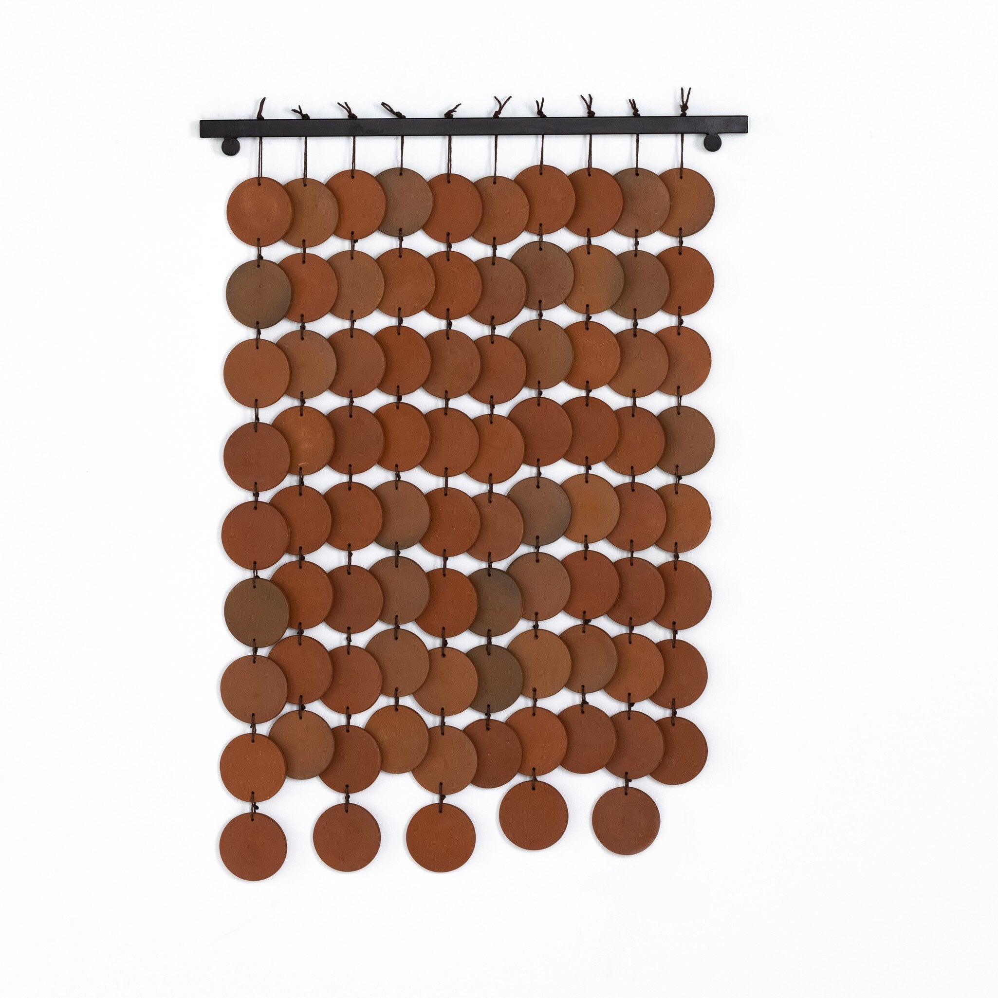 Four Hands Ceramic Wall Hanging — Terracotta-Antique Brown-Brown Rope