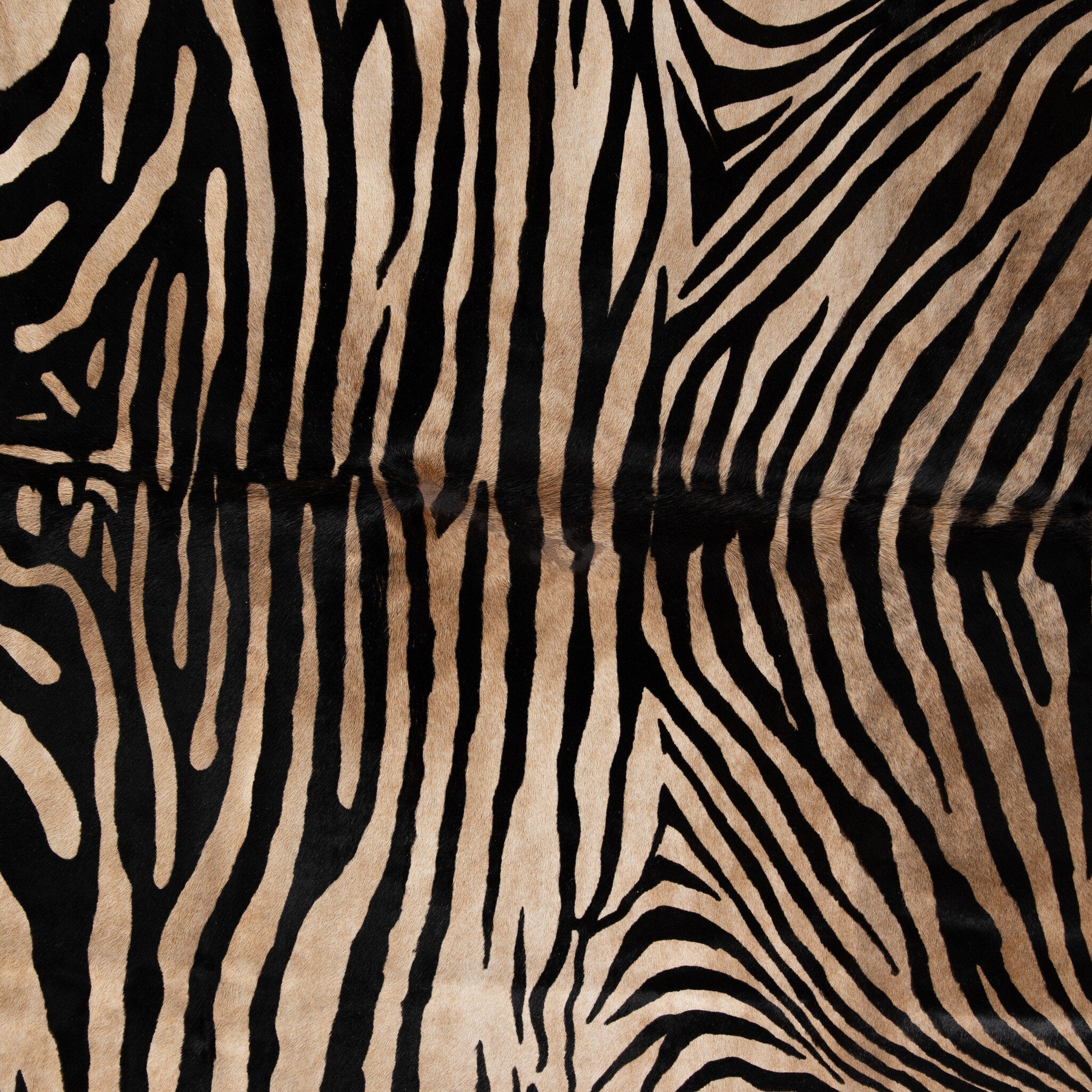 Four Hands Zebra Printed Hide Rug — Zebra Hair on Hide-5'x8'