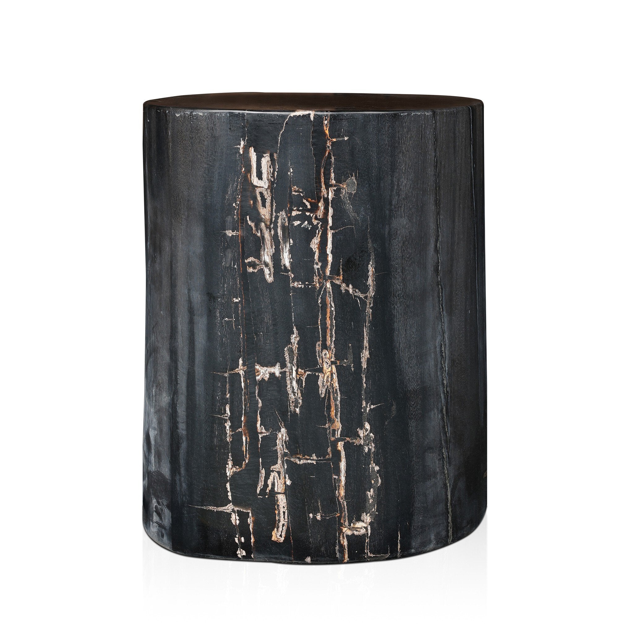 Four Hands Kos End Table — Dark Petrified Wood