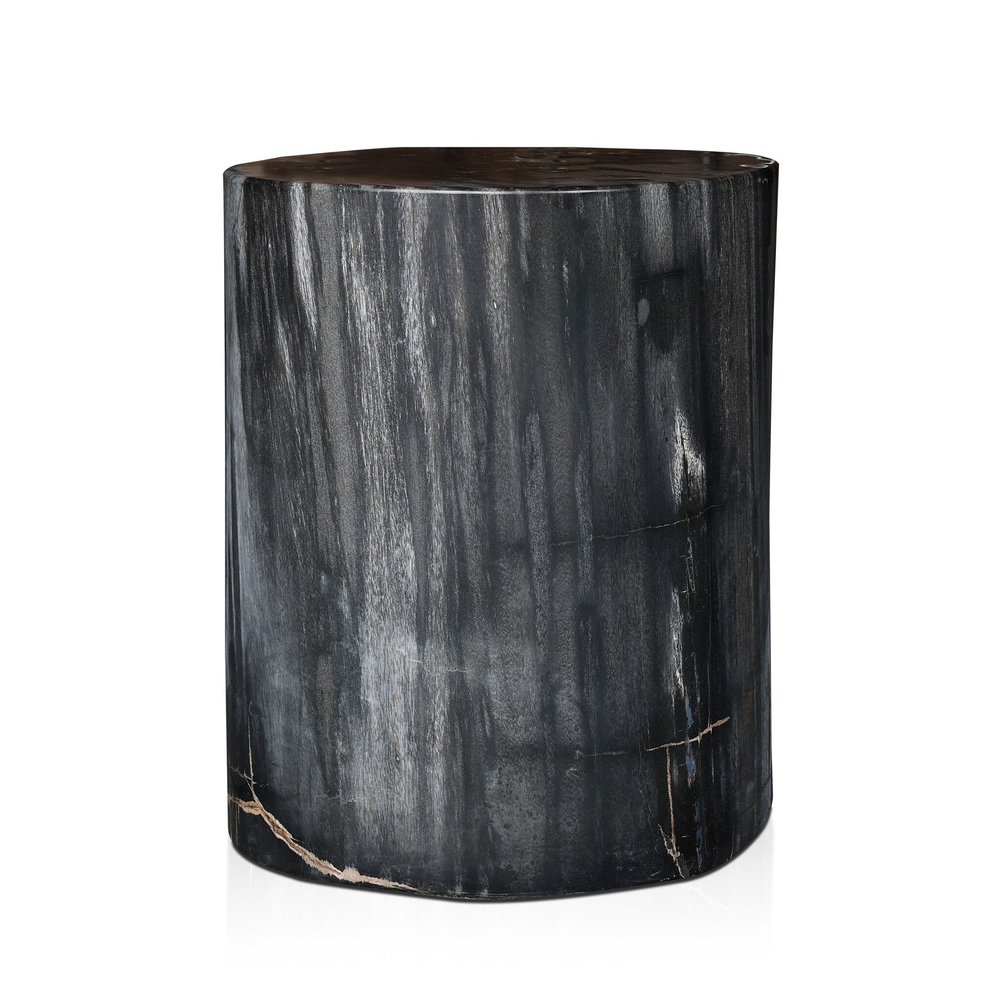 Four Hands Kos End Table — Dark Petrified Wood
