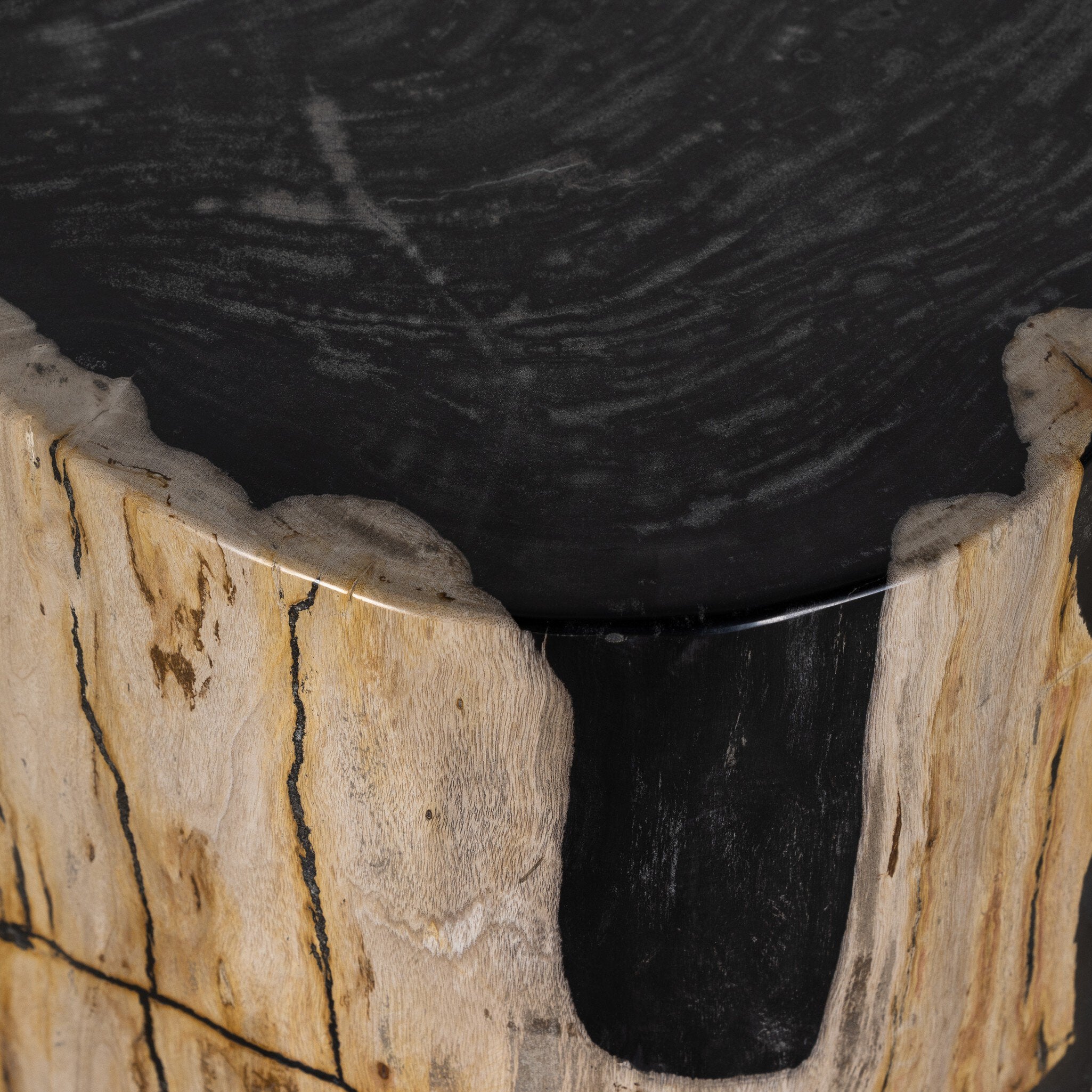 Four Hands Kos End Table — Light Petrified Wood