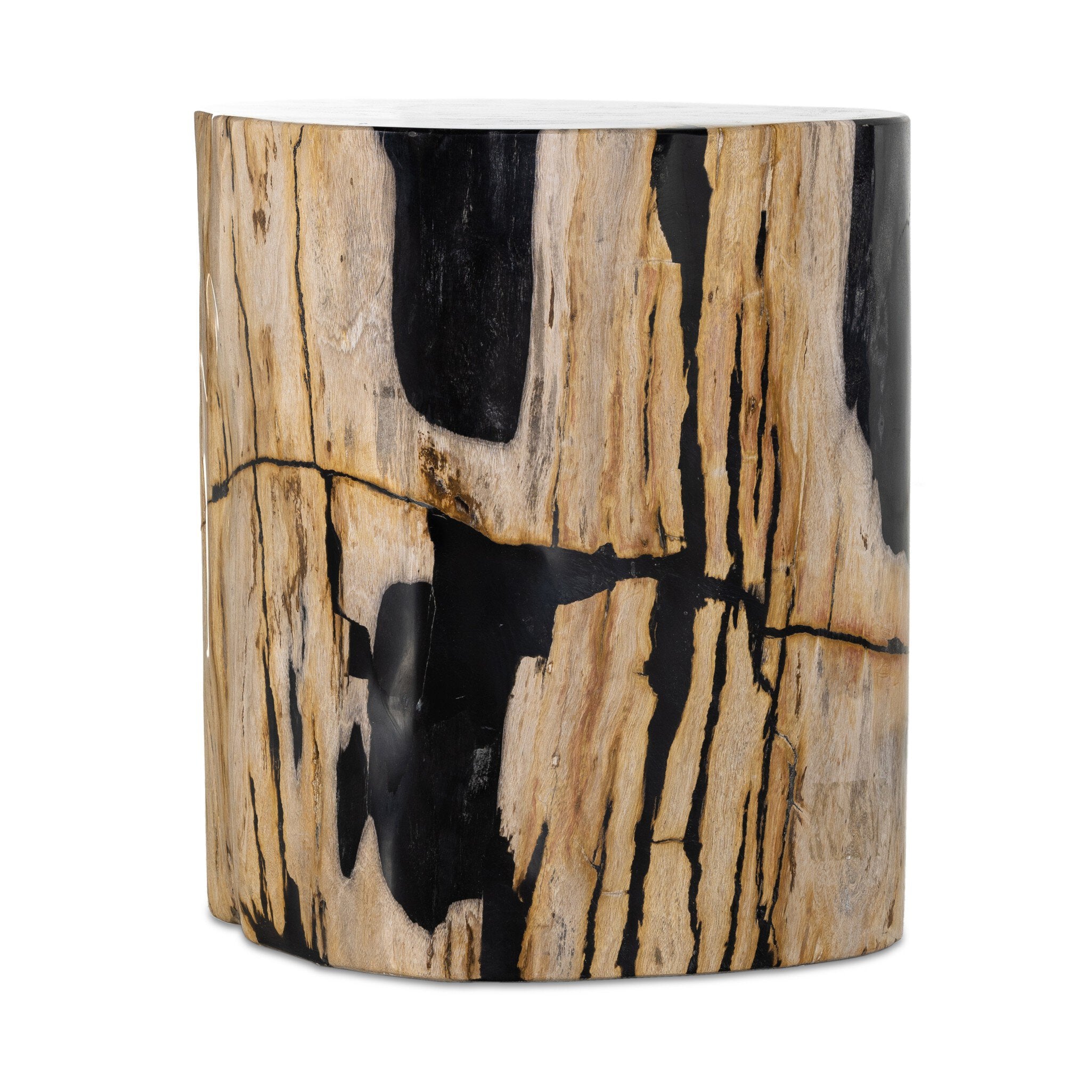 Four Hands Kos End Table — Light Petrified Wood