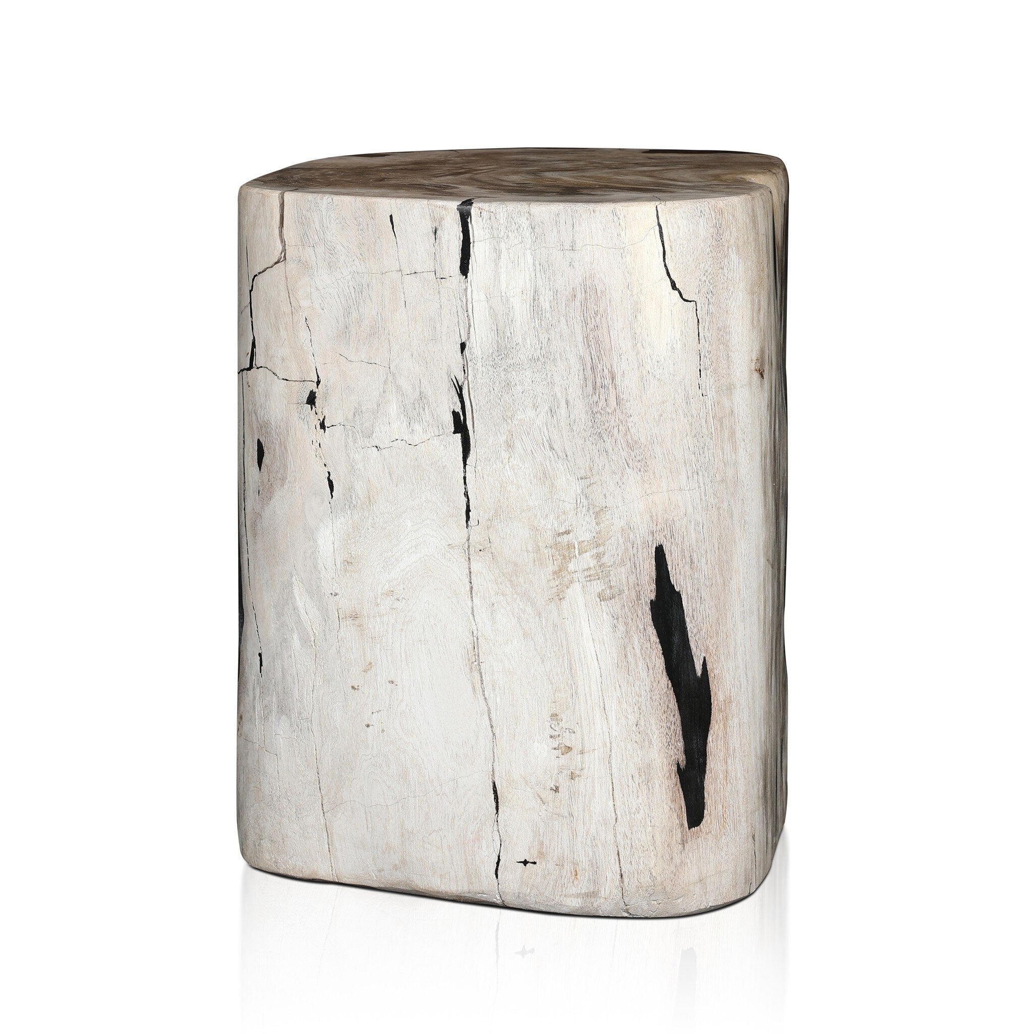 Four Hands Kos End Table — Light Petrified Wood