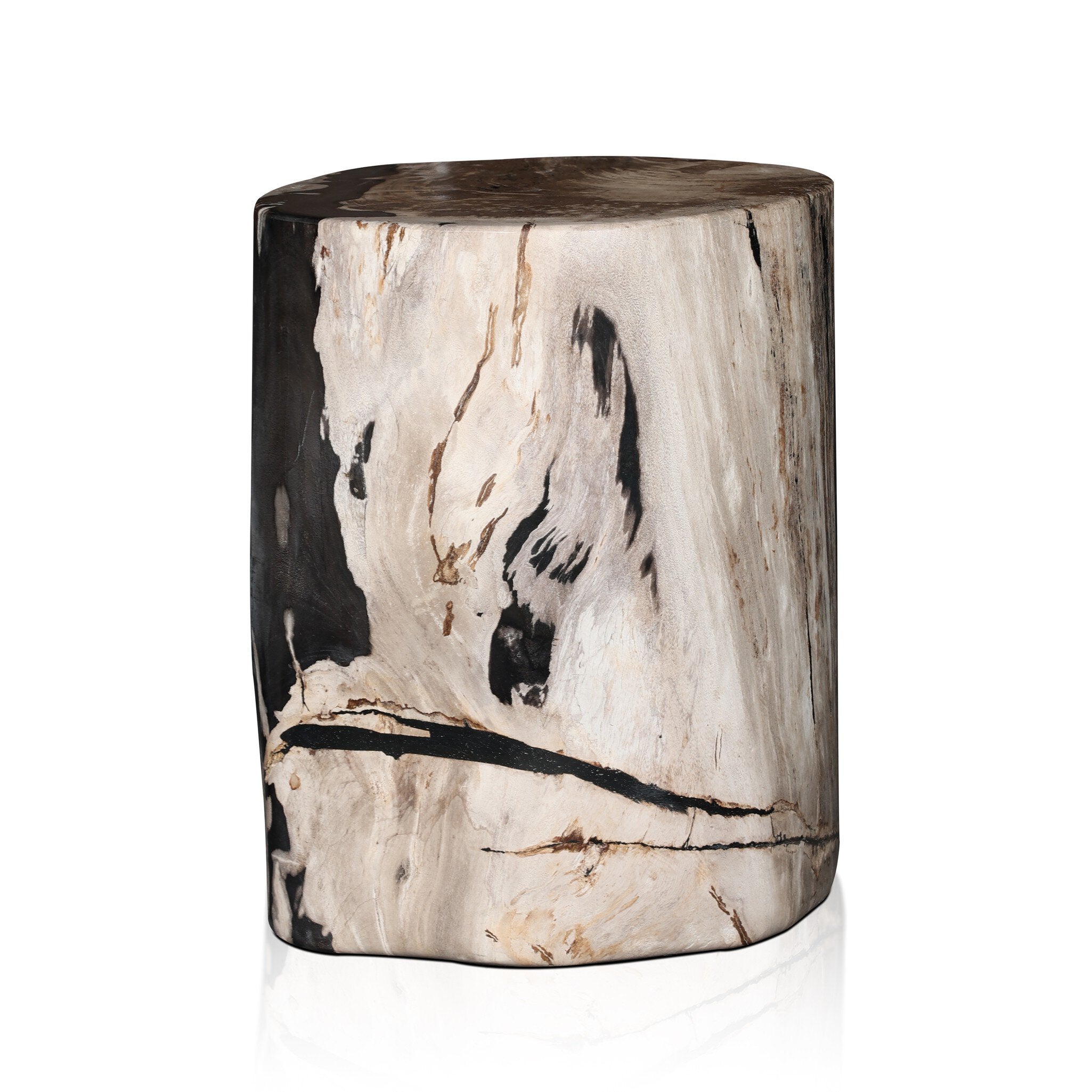 Four Hands Kos End Table — Light Petrified Wood