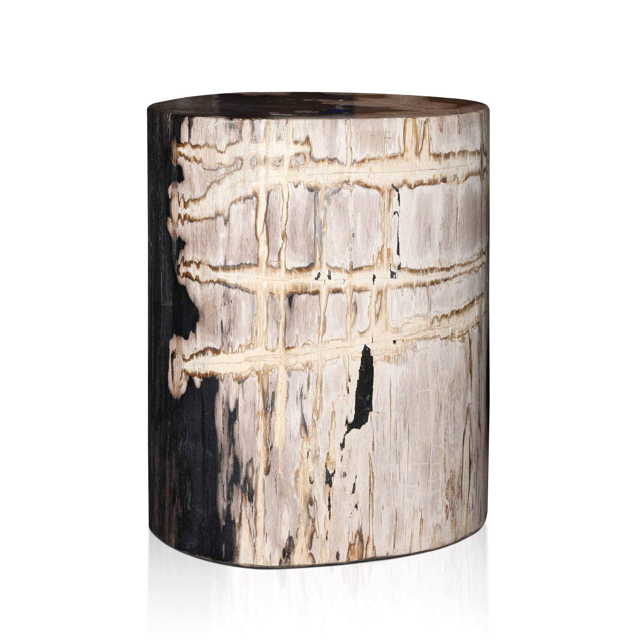 Four Hands Kos End Table — Light Petrified Wood