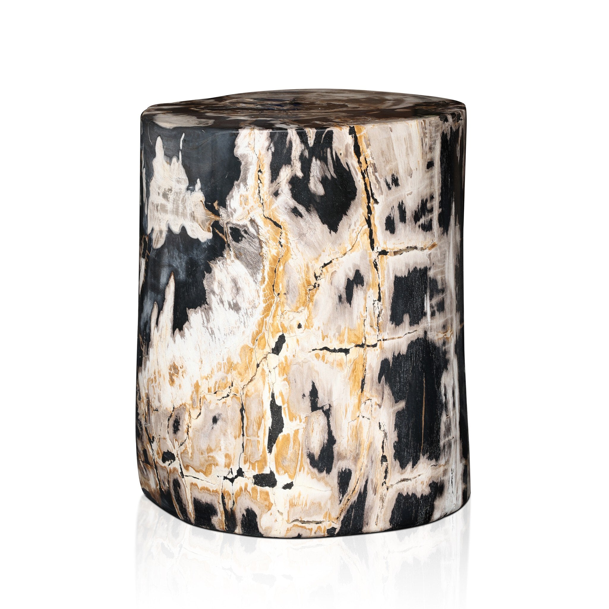 Four Hands Kos End Table — Light Petrified Wood