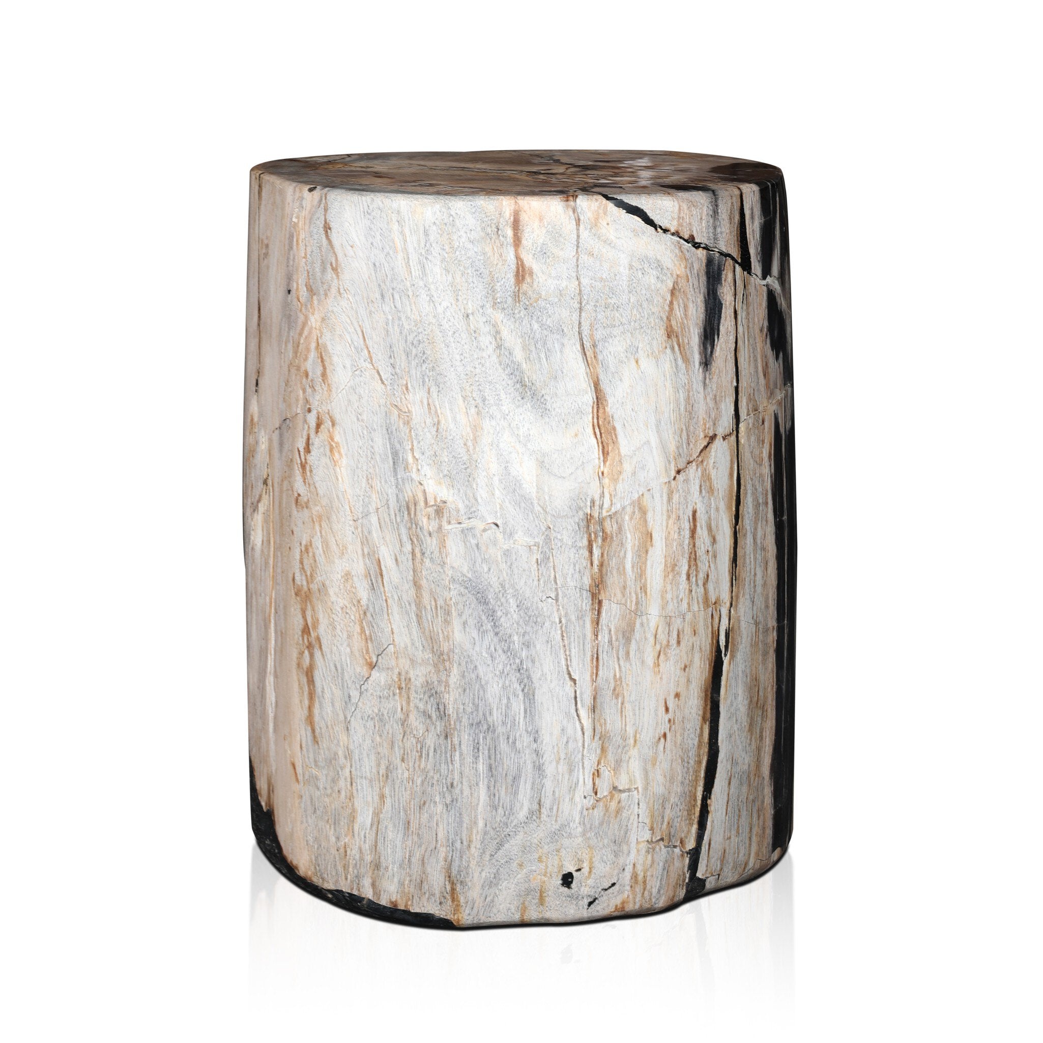 Four Hands Kos End Table — Light Petrified Wood