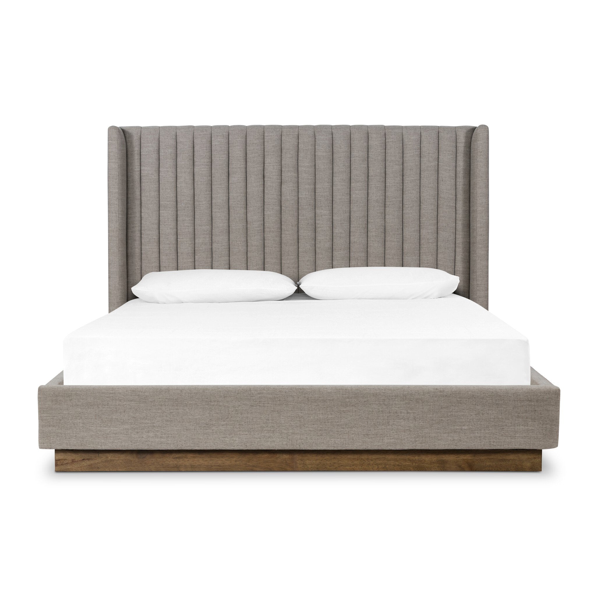 Four Hands Montgomery Bed — Savile Flannel-Weathered Sepia-Queen