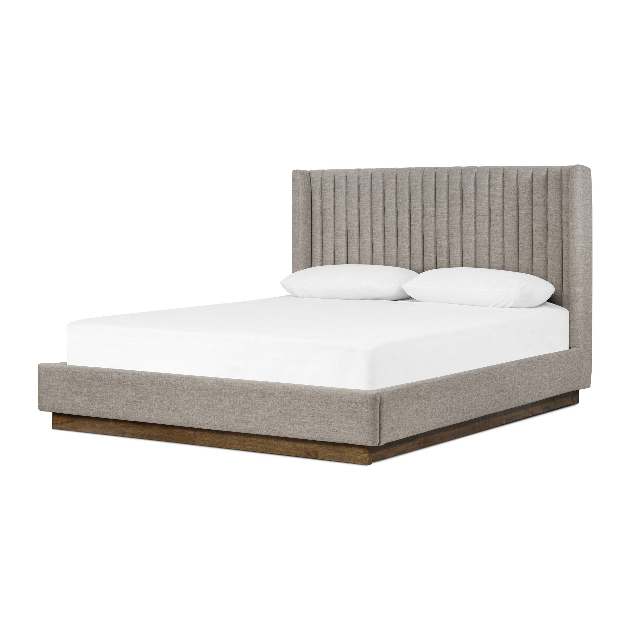 Four Hands Montgomery Bed — Savile Flannel-Weathered Sepia-King