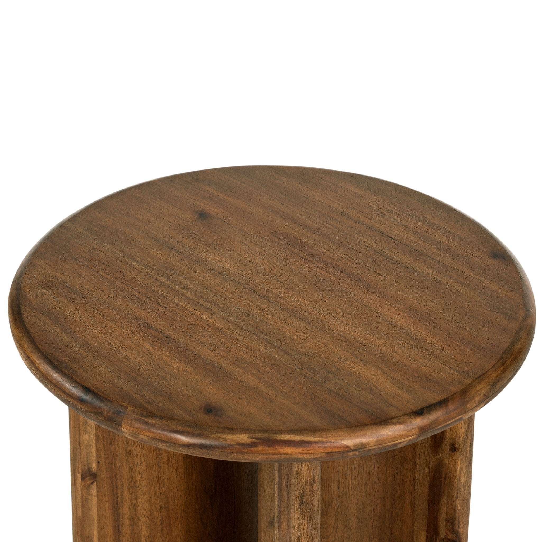 Four Hands Paden End Table — Seasoned Brown Acacia-Seasoned Brown Acacia Solid