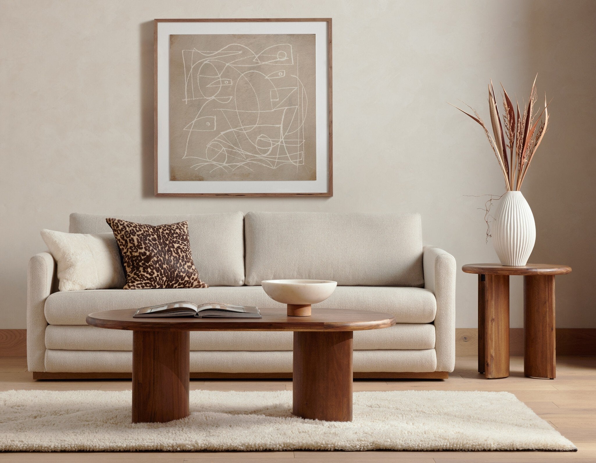 Four Hands Paden End Table — Seasoned Brown Acacia-Seasoned Brown Acacia Solid
