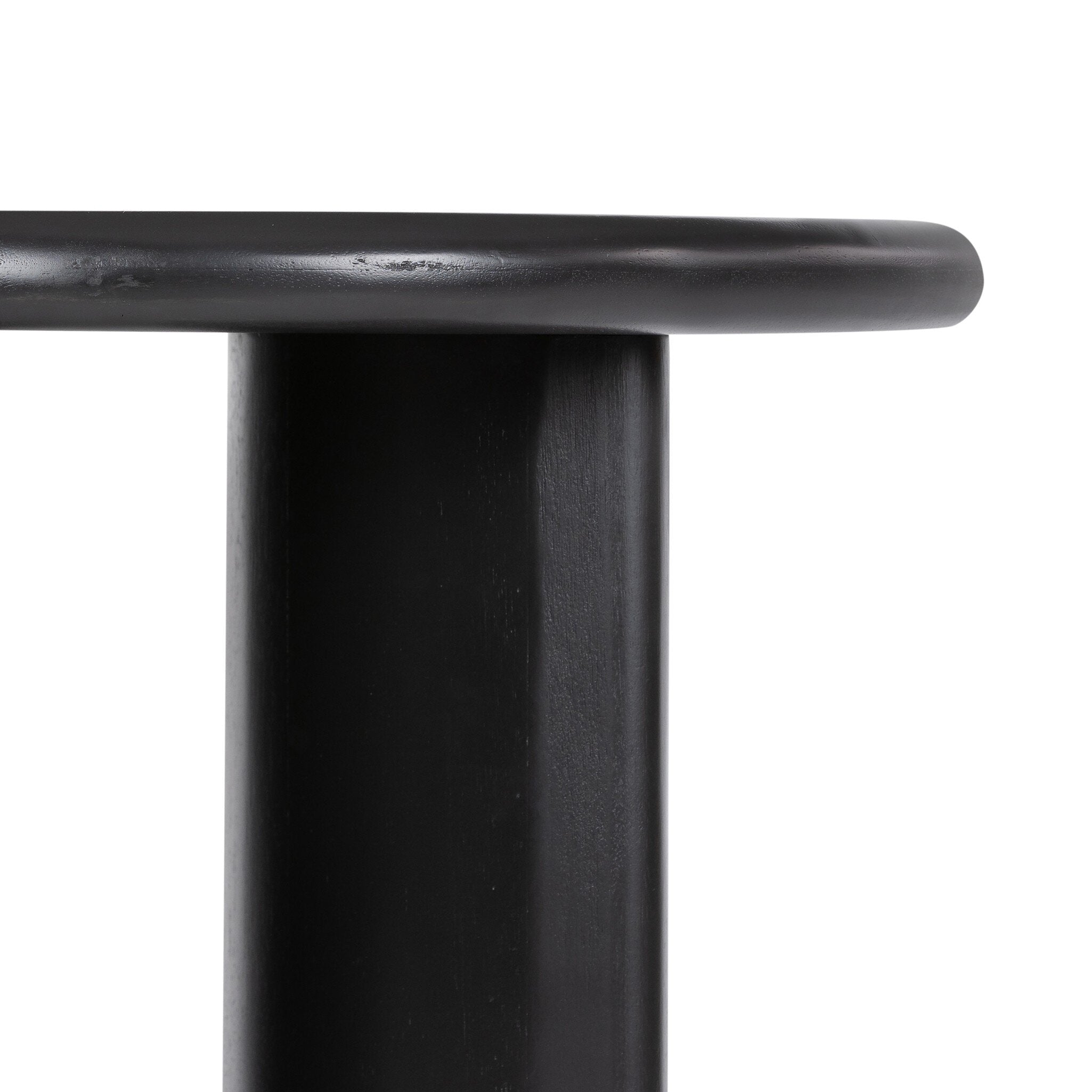 Four Hands Paden End Table — Aged Black Acacia-Aged Black Acacia Solid